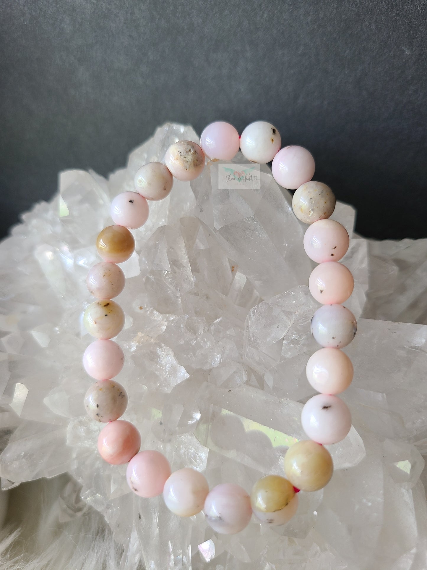 Pink Opal Bracelet and Carving Pair (A)