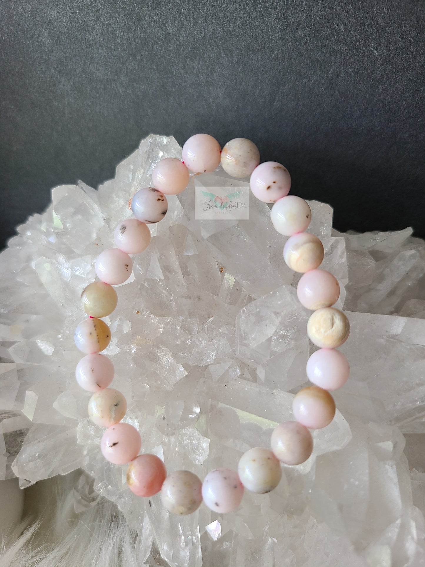 Pink Opal Bracelet and Carving Pair (A)