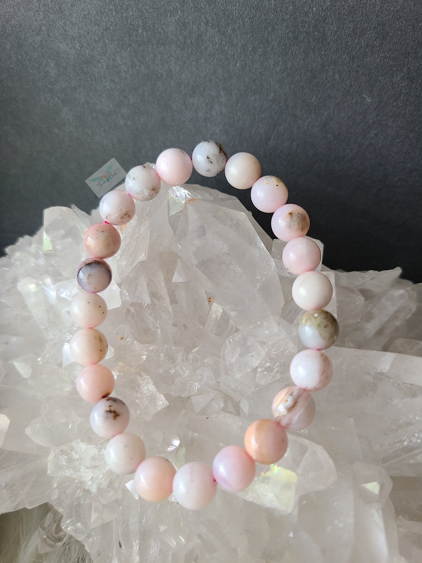 Pink Opal Bracelet and Carving Pair (B)