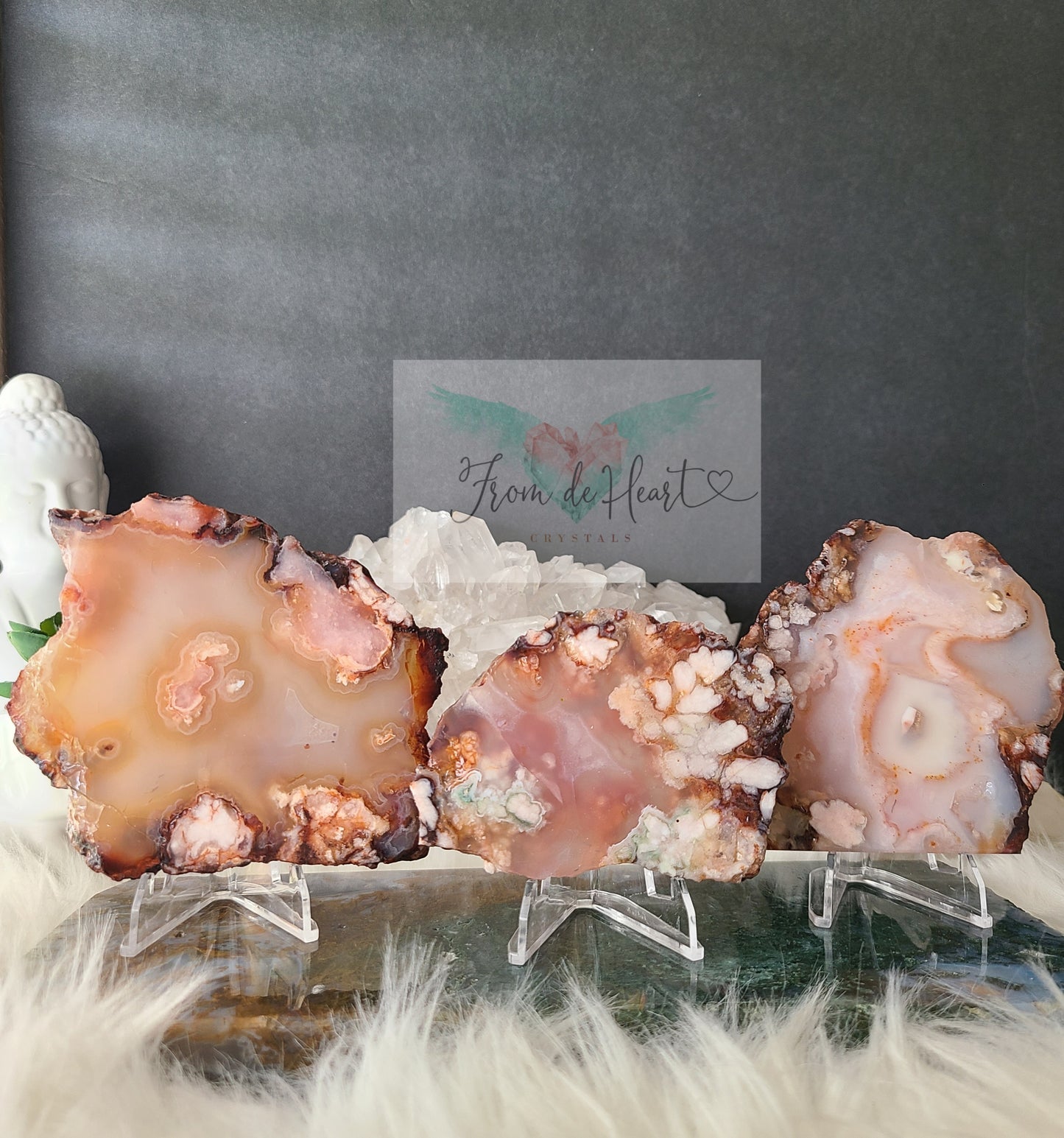 Carnelian Flower Agate Slabs (A)