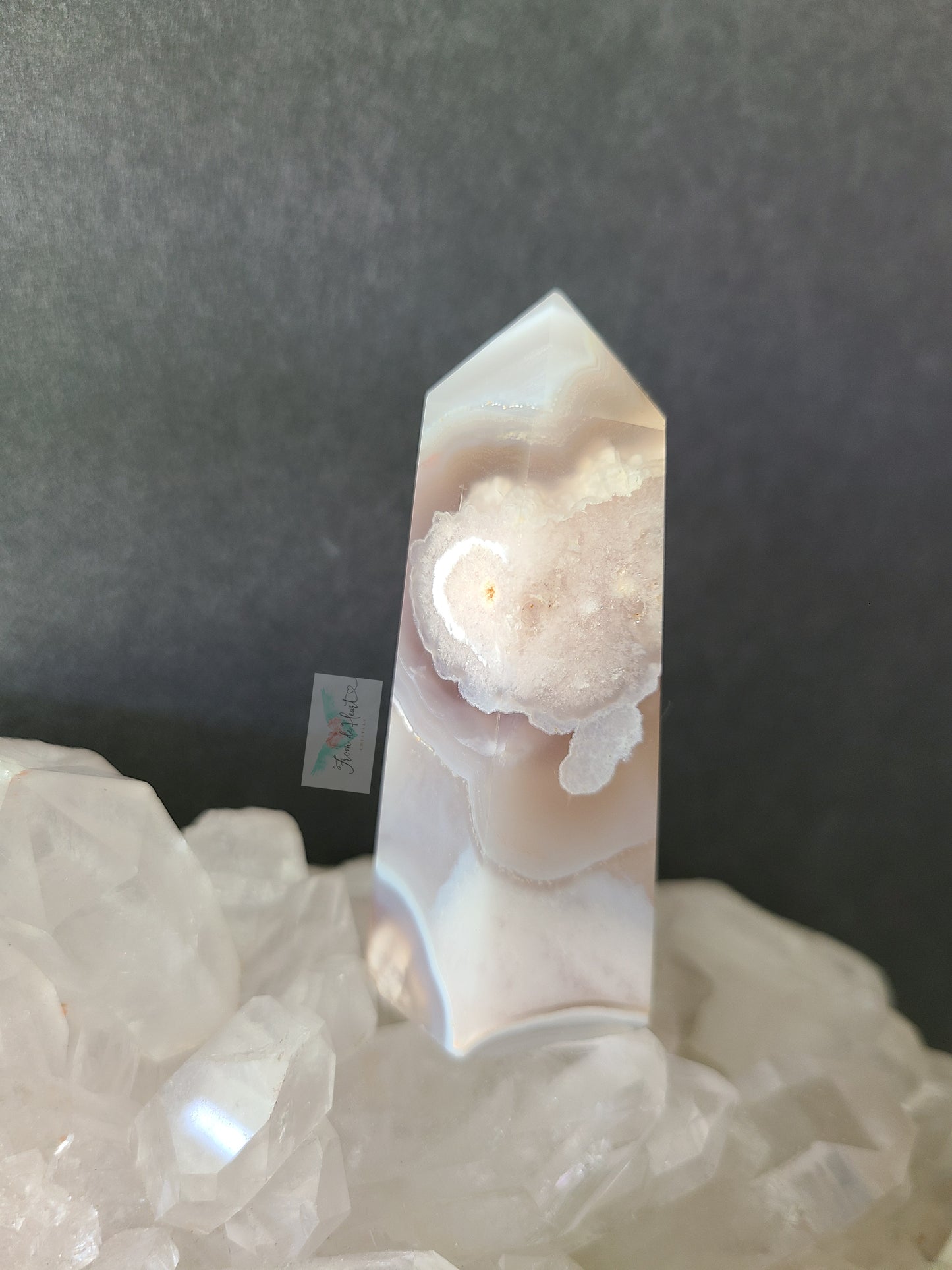 Banded Flower Agate Tower (Small)