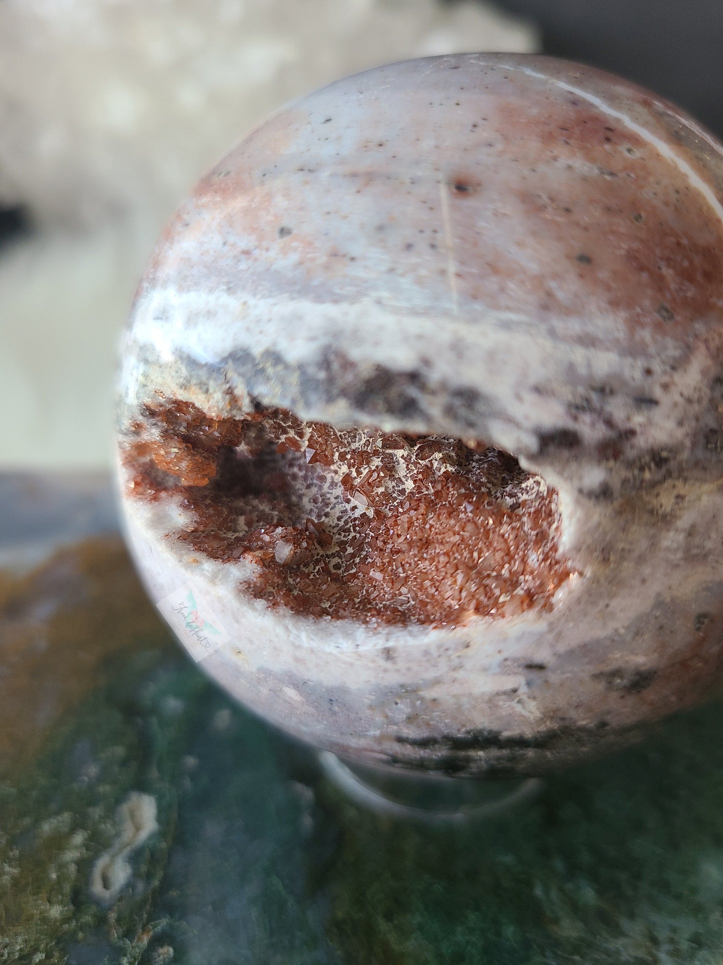 Pink Jasper Ocean Jasper Sphere