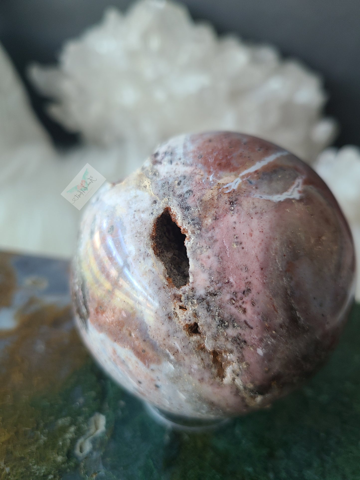 Pink Jasper Ocean Jasper Sphere