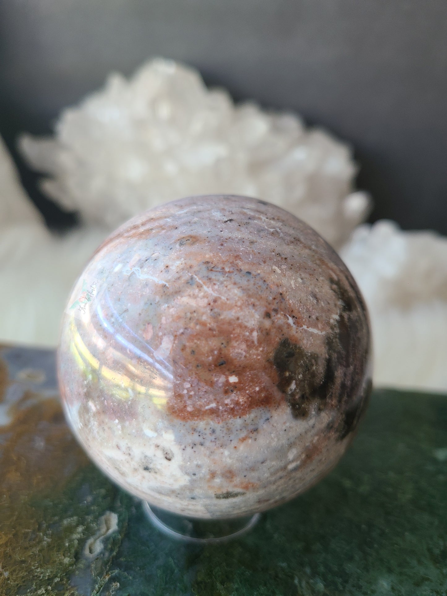 Pink Jasper Ocean Jasper Sphere