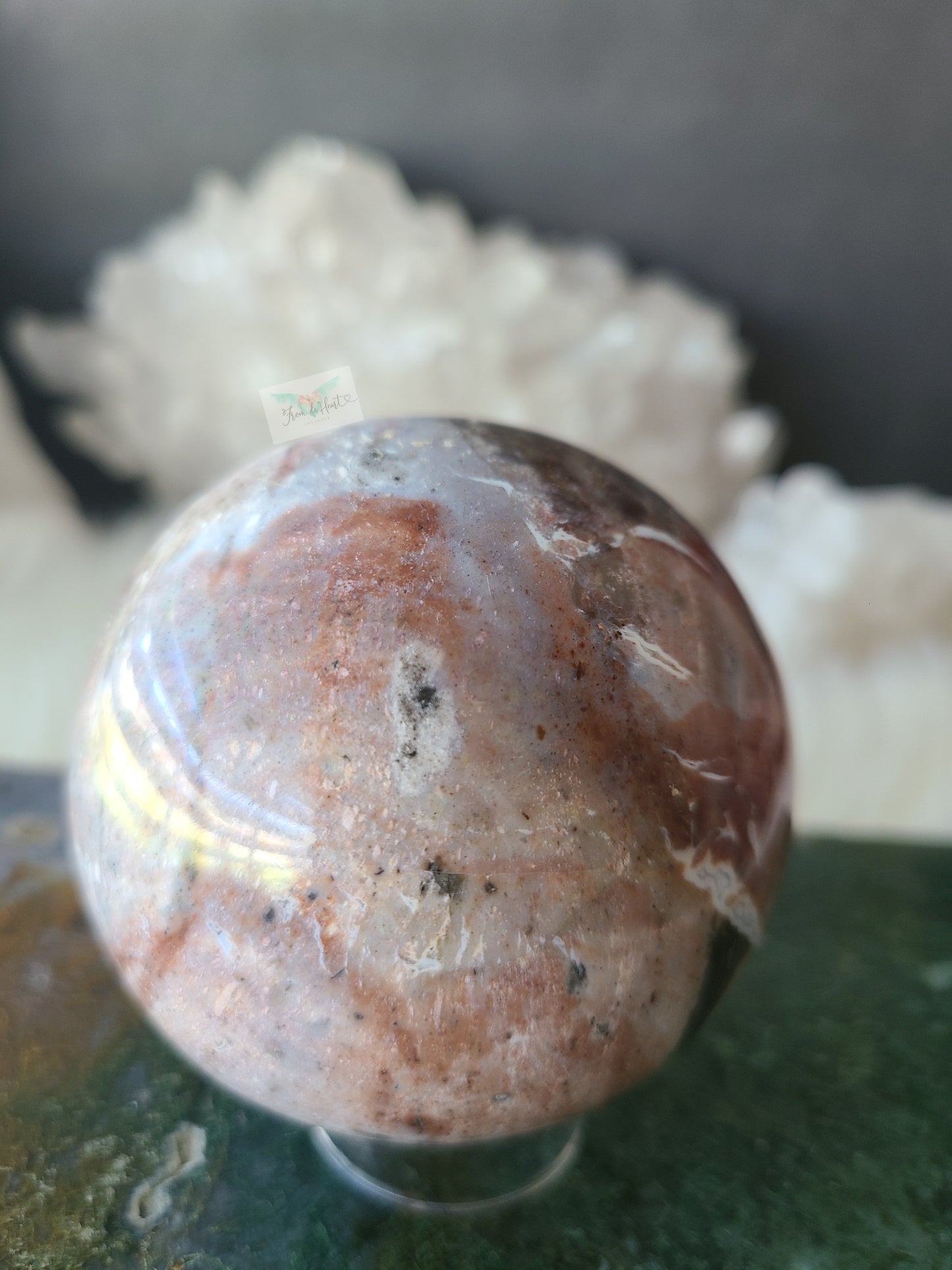 Pink Jasper Ocean Jasper Sphere