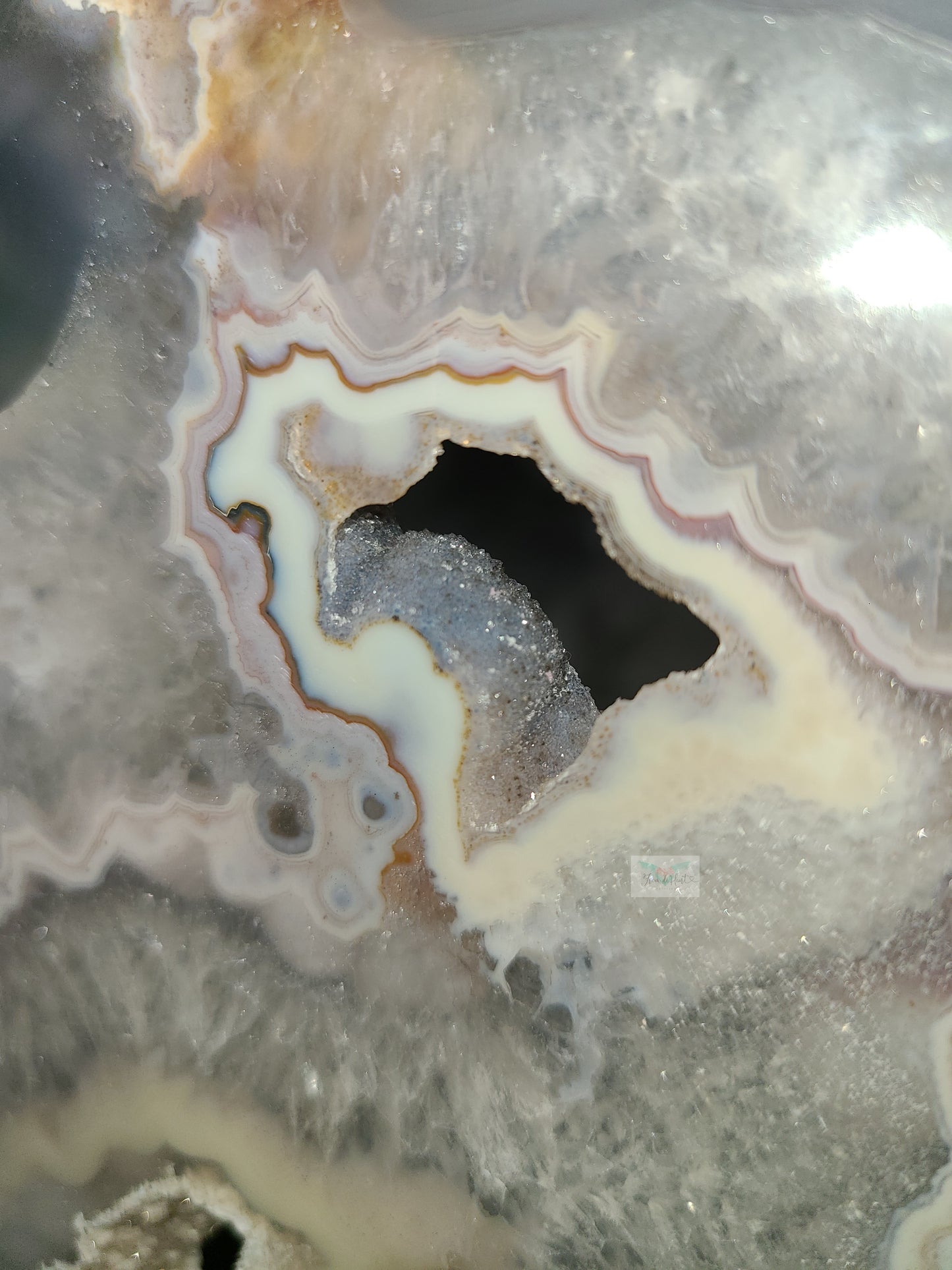 Agate Slice on Stand