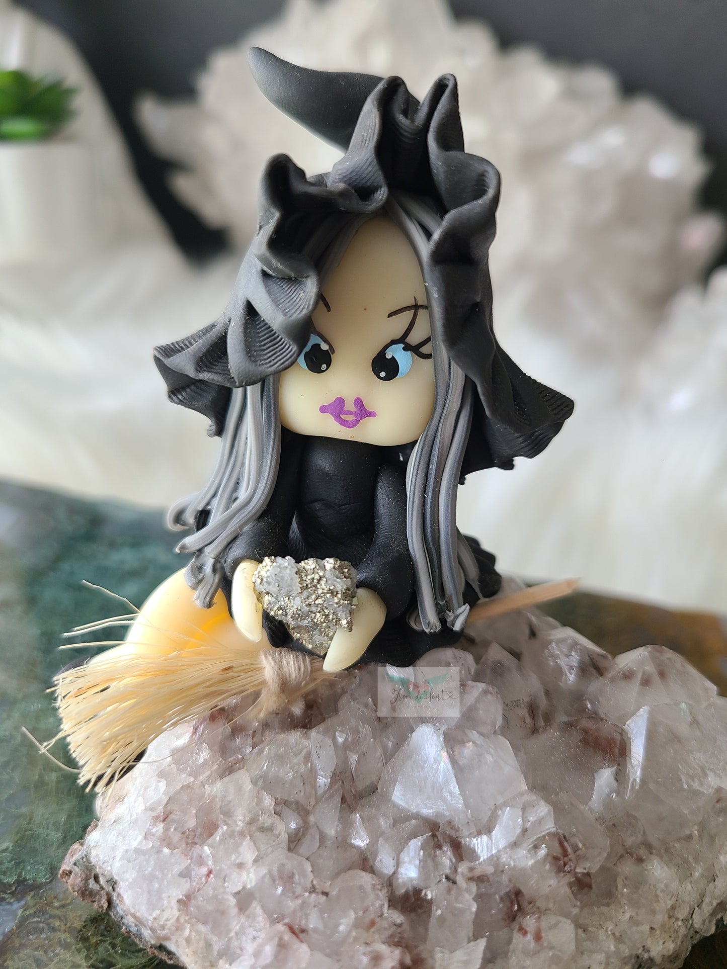 Little Witch on Amethyst Cluster