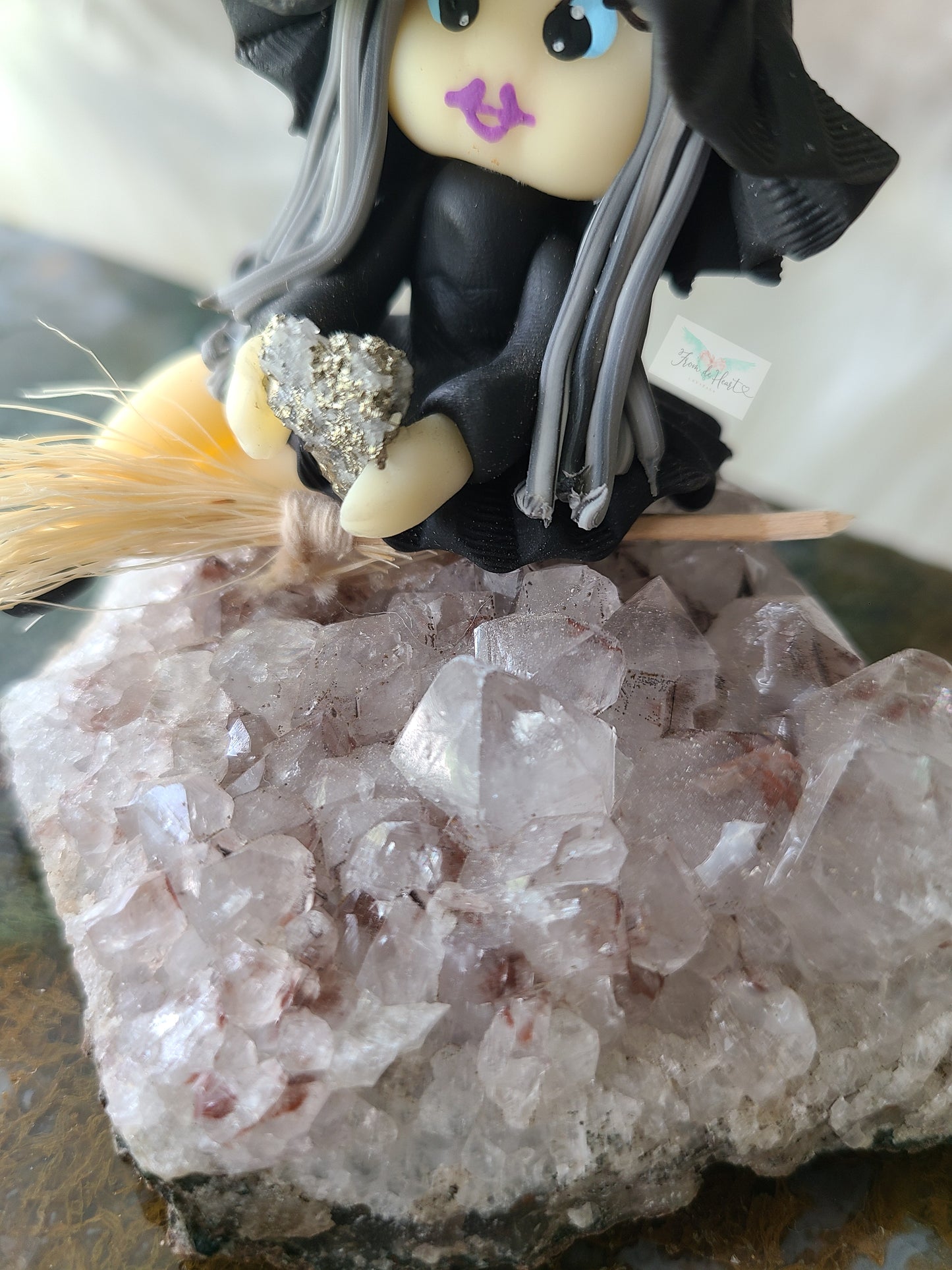 Little Witch on Amethyst Cluster