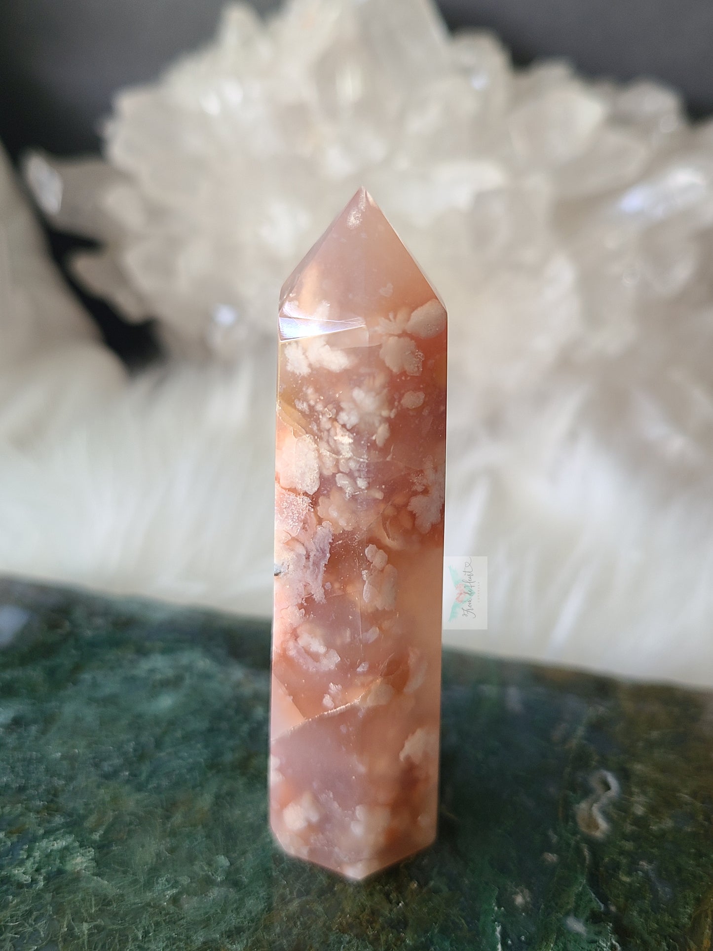 Pink Flower Agate Tower (RARE FIND)