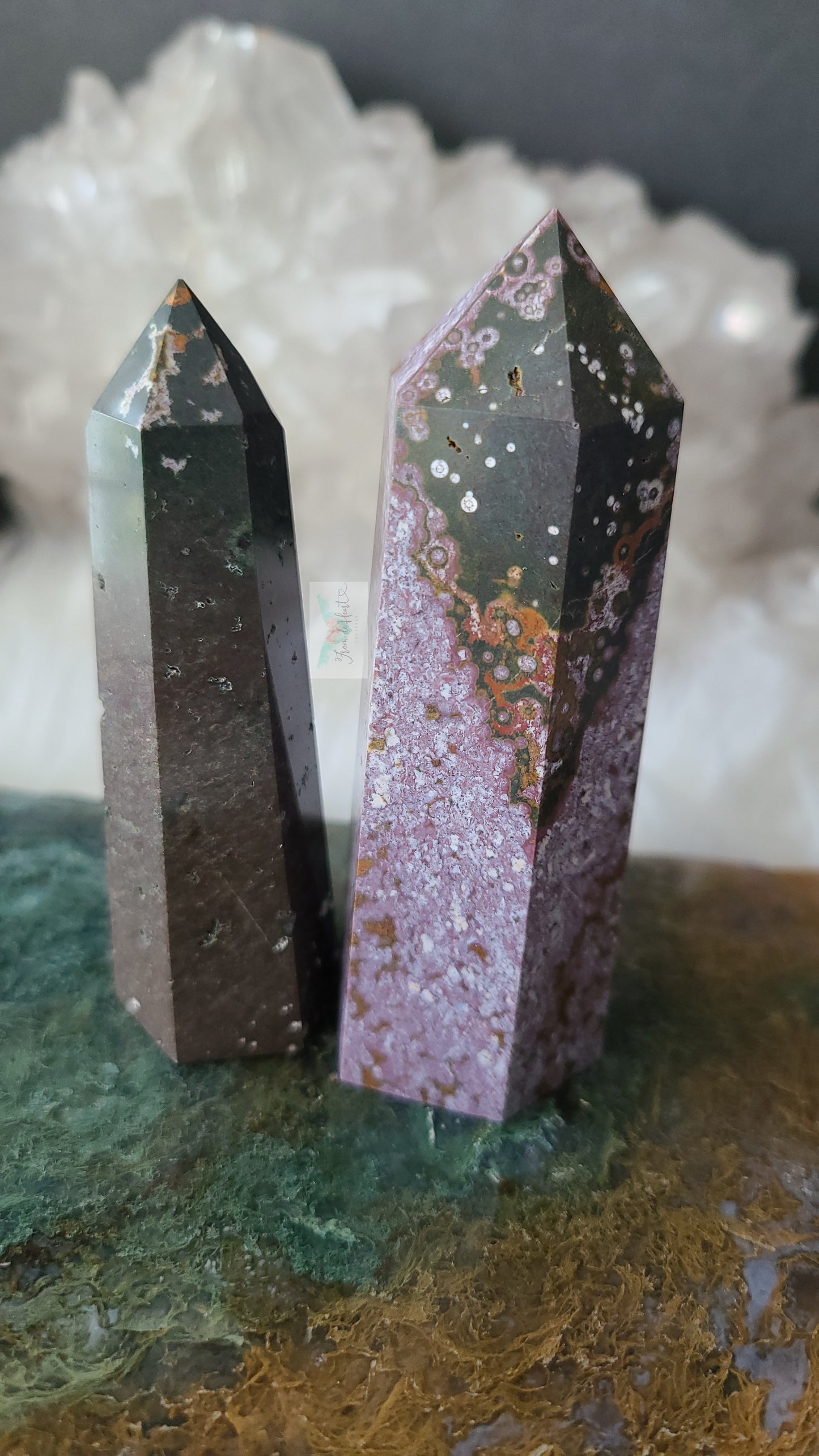 Purple and Brown Ocean Jasper (2 Pieces)