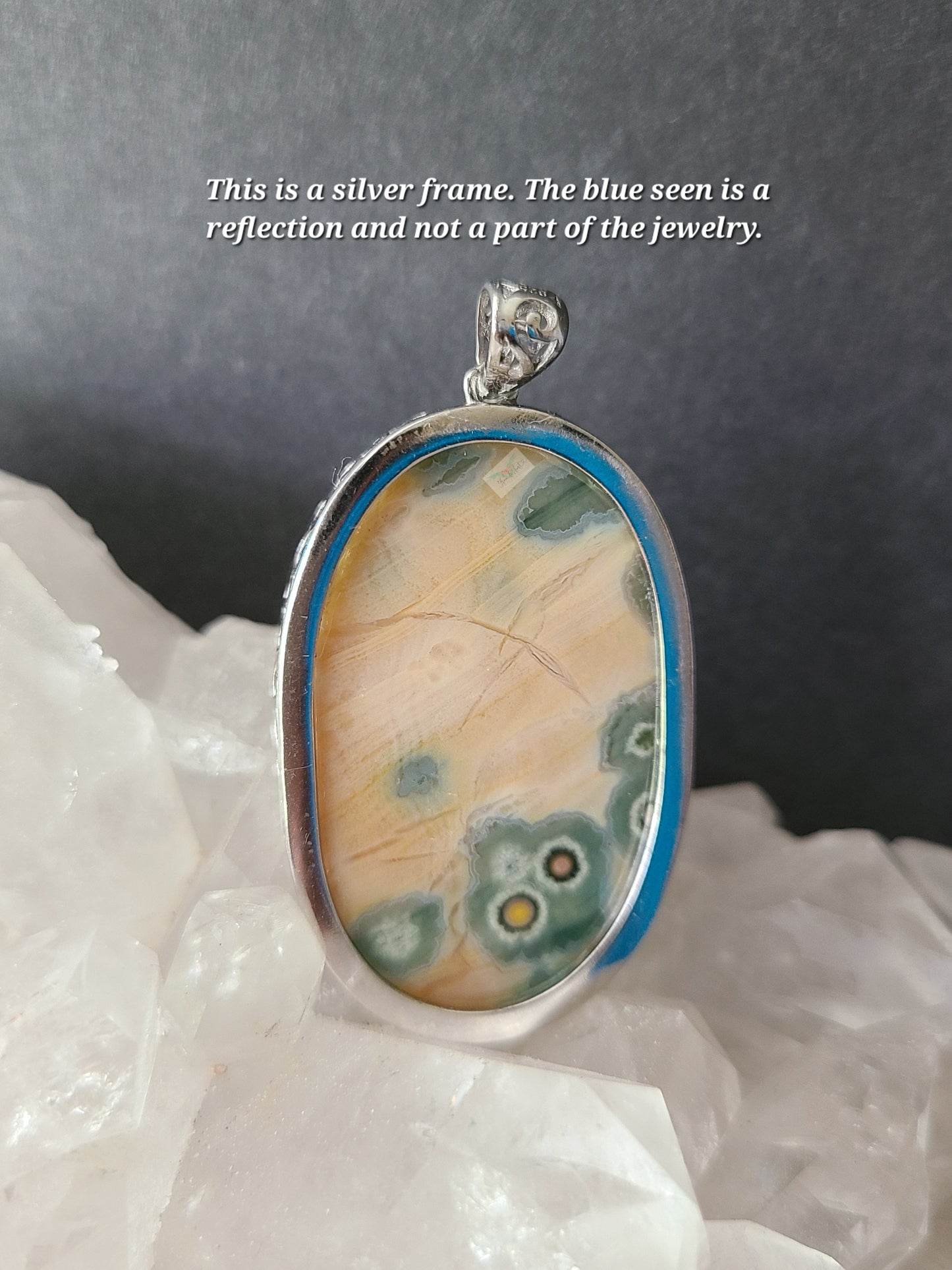 Yellow Ocean Jasper 925 Silver Pendant