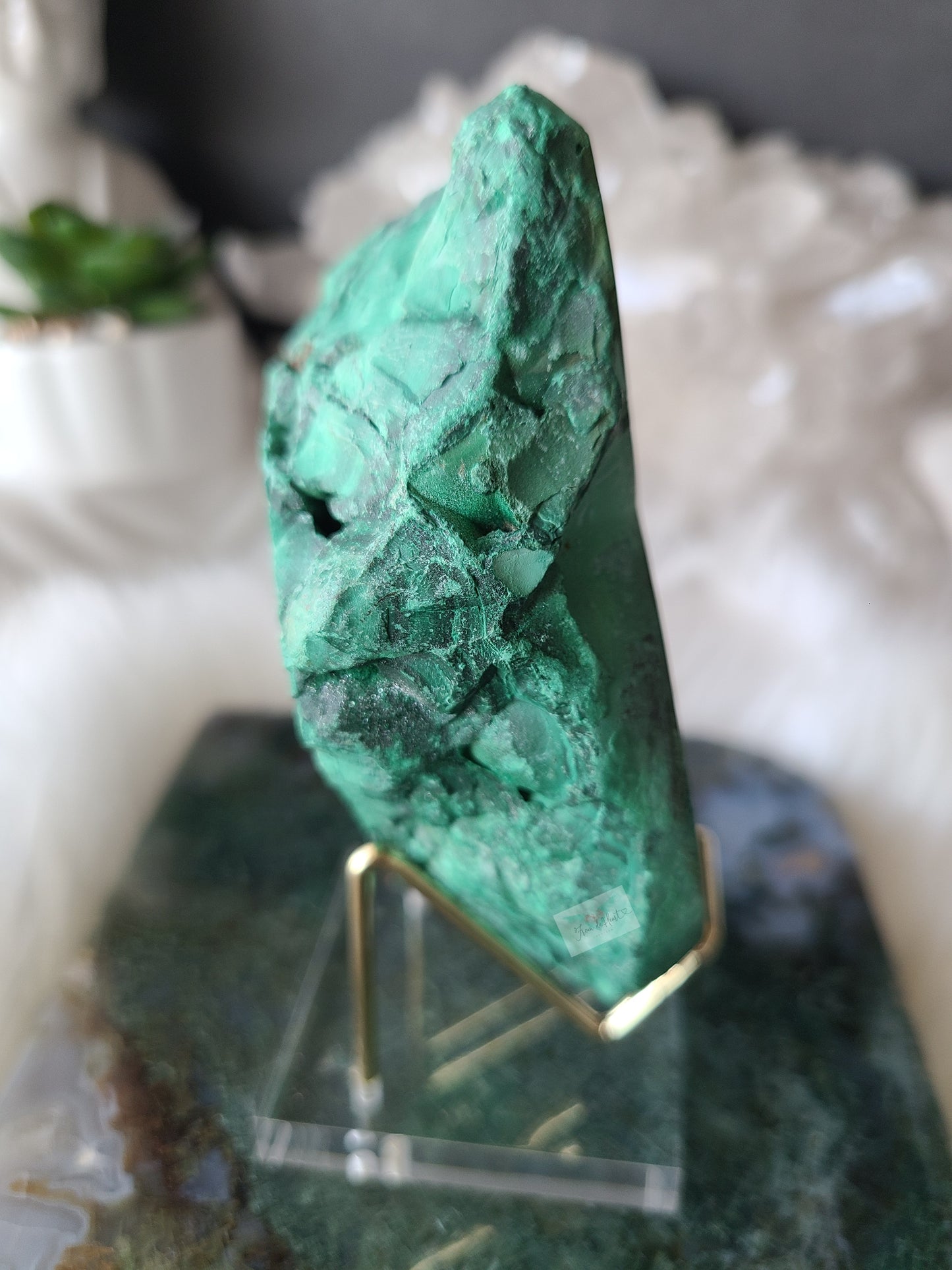 Semi-Polished Malachite Freeform (A)