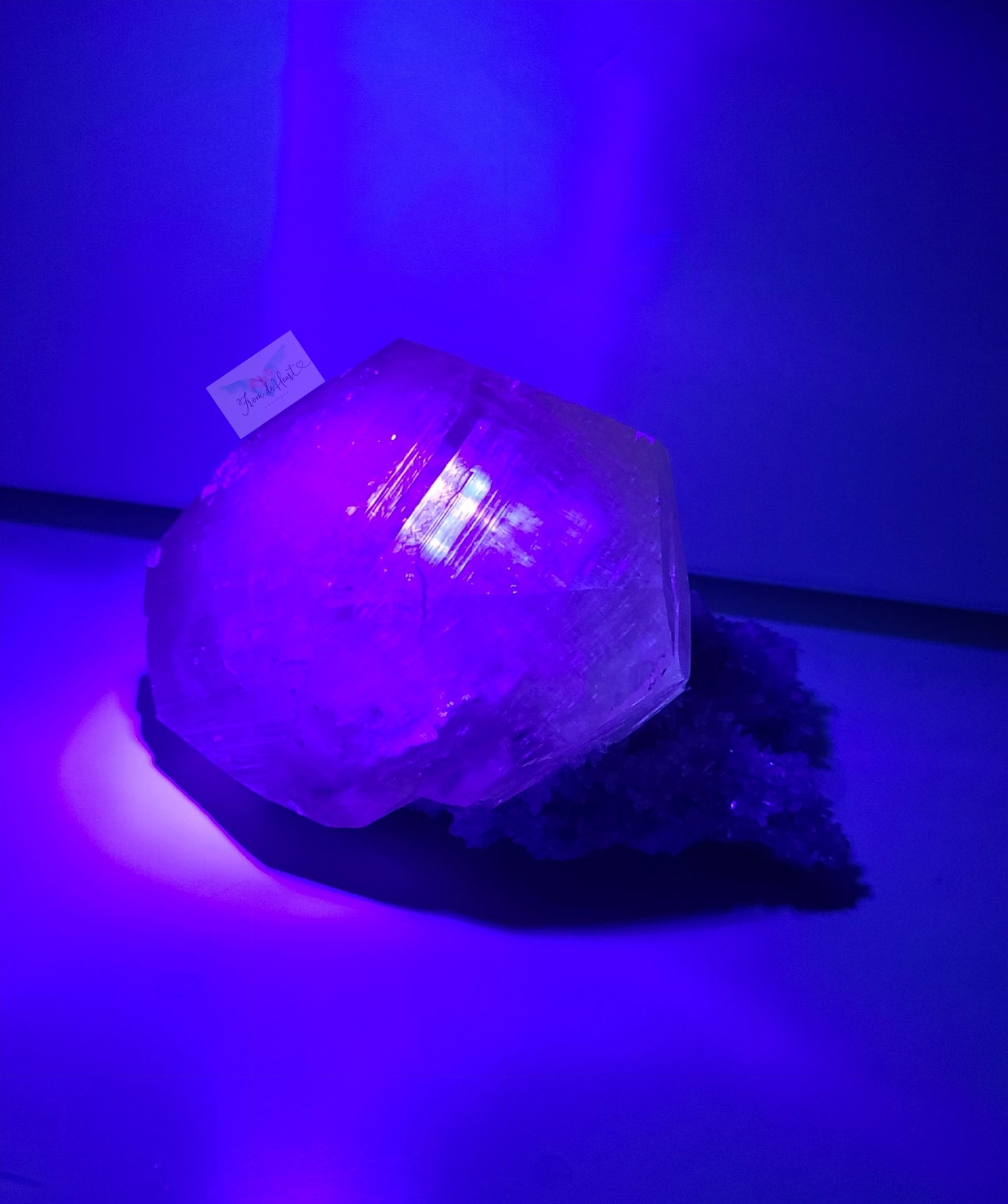 Benz Calcite on Flowery Quartz Cluster