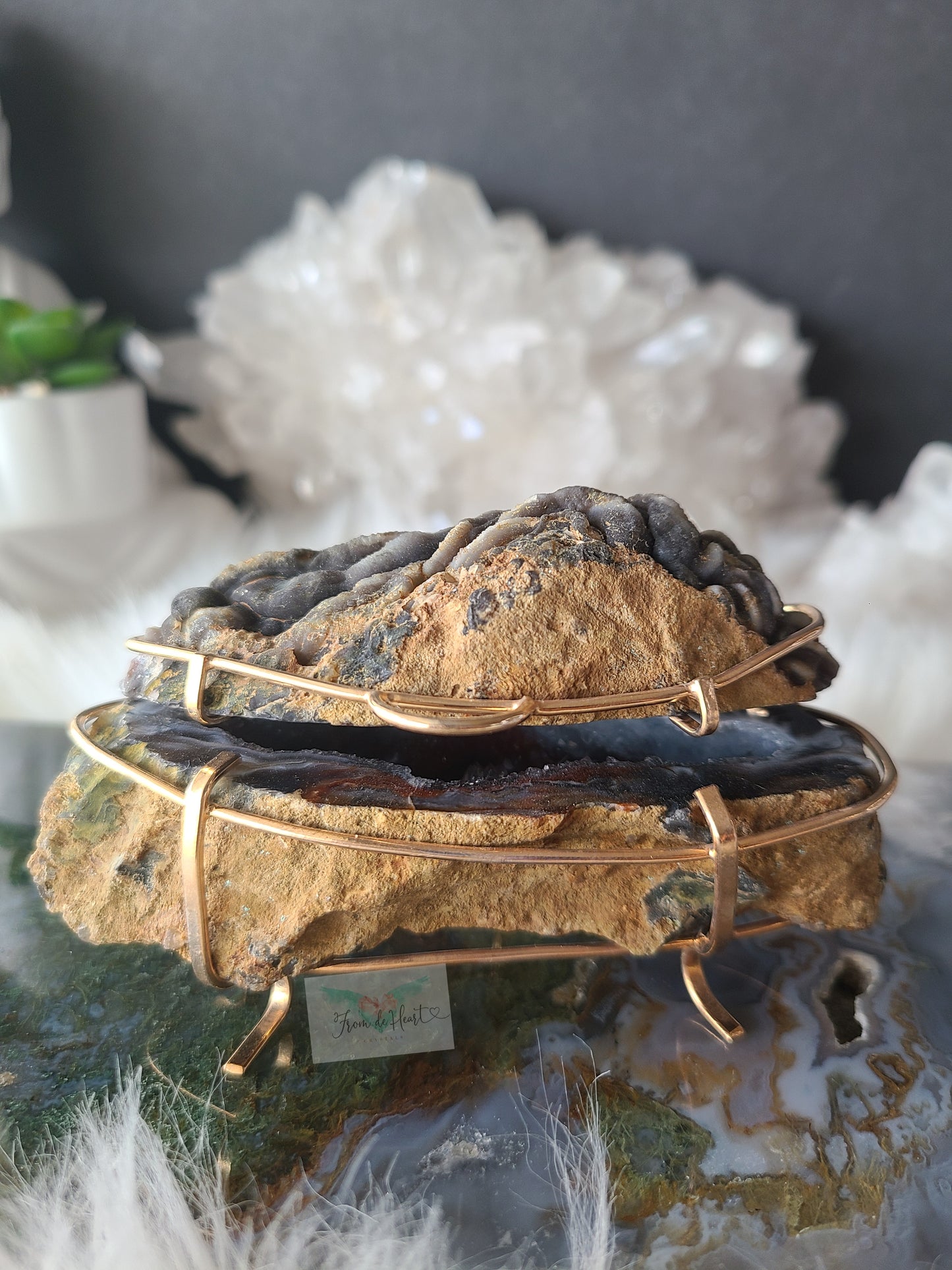 Druzy Chalcedony Agate Jewelry Box