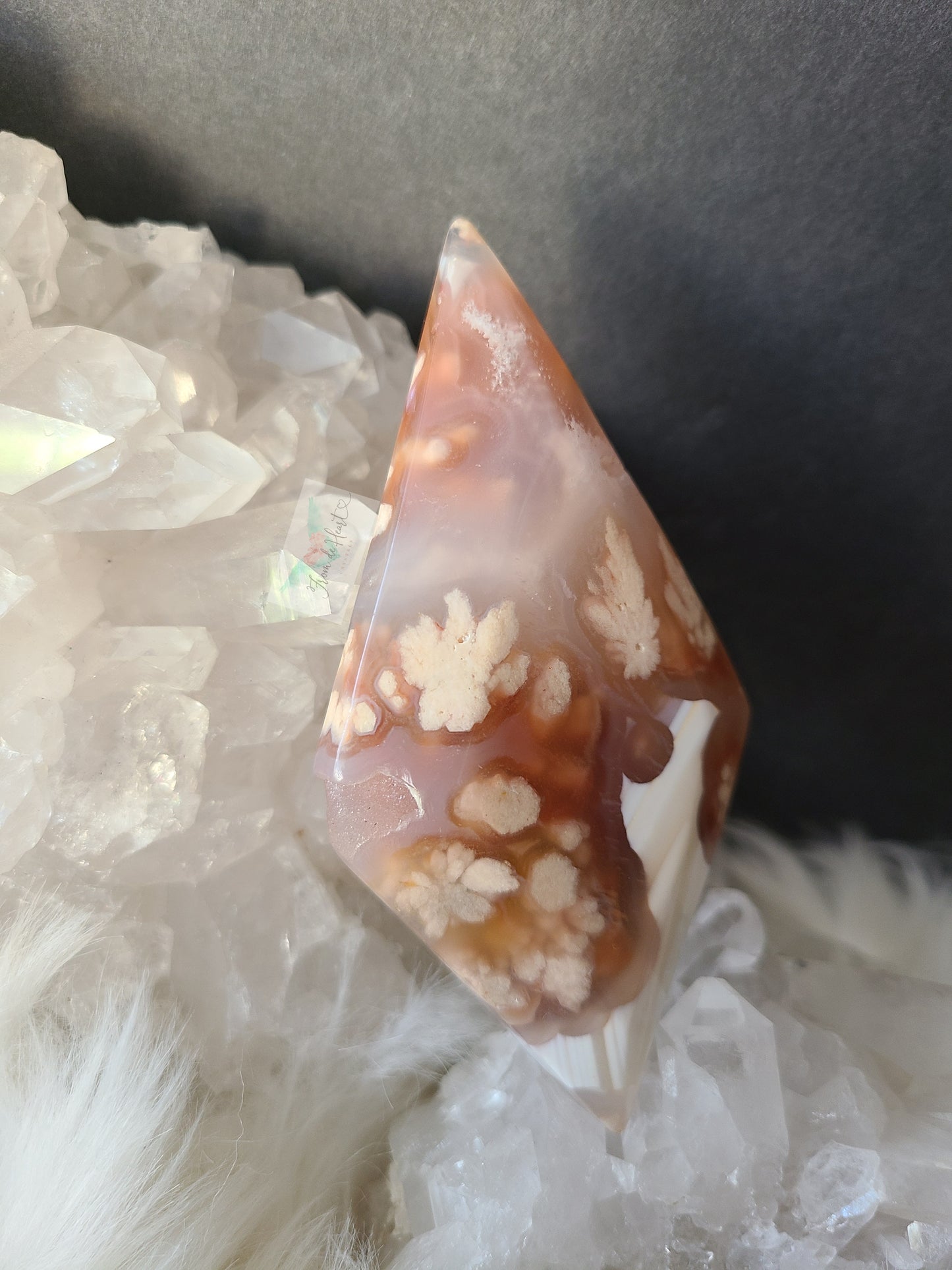 Golden Flower Agate Diamond