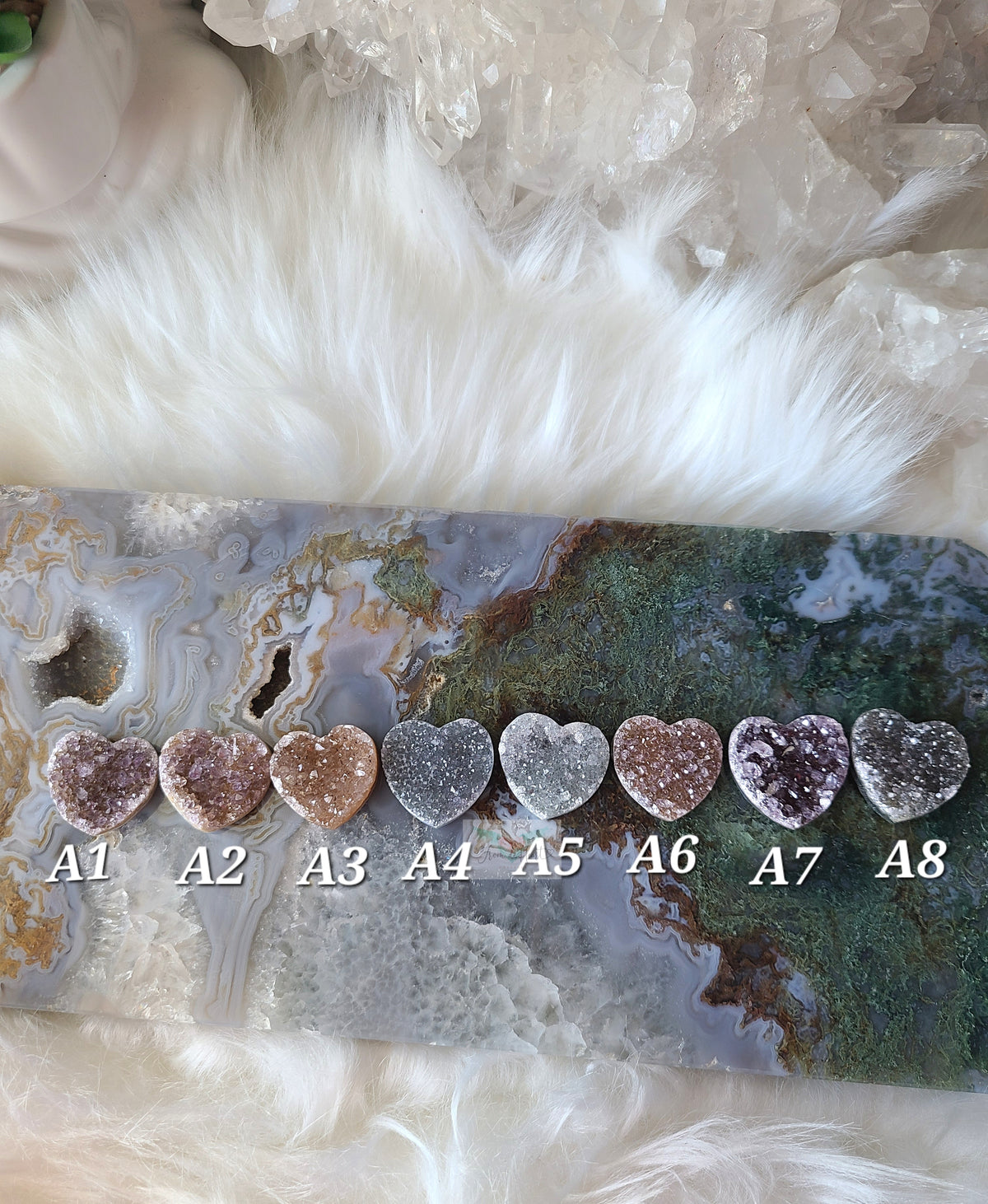 Druzy Amethyst Mini Heart