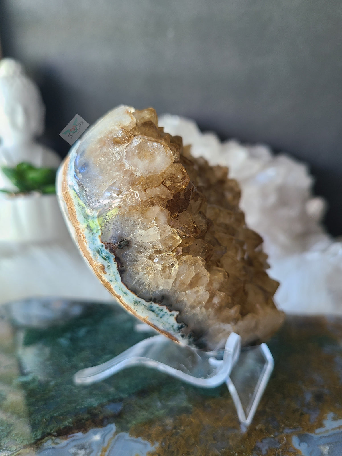 Amethyst Citrine Heart
