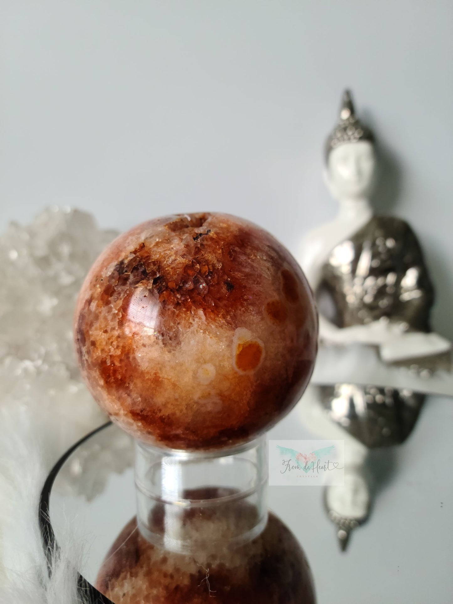 Carnelian Quartz Sphere