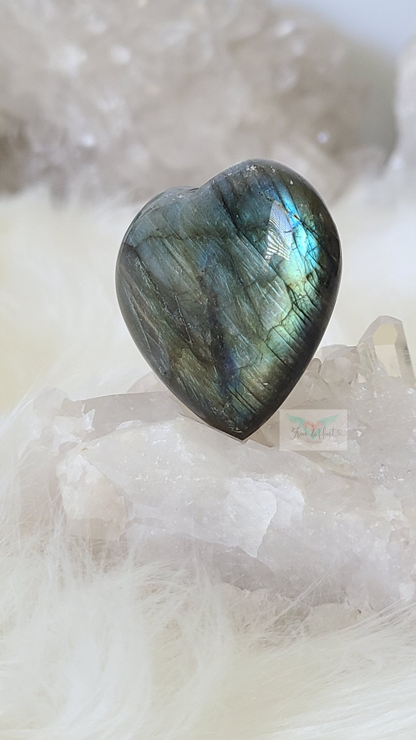 Labradorite Heart Palmstone (SALE)