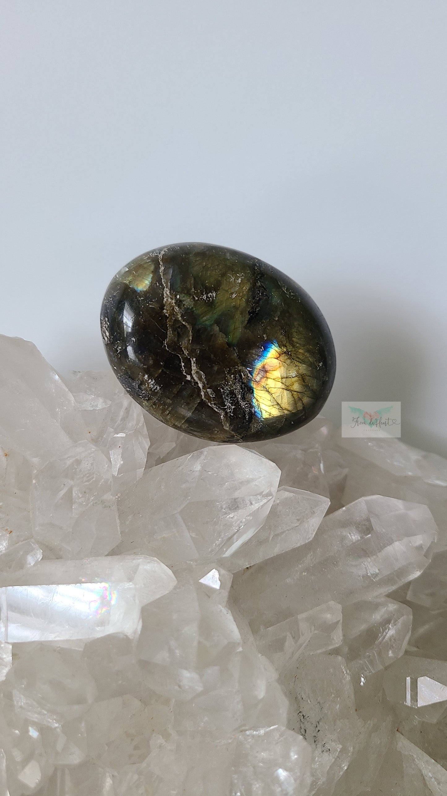 Yellow Labradorite Palmstone (SALE)