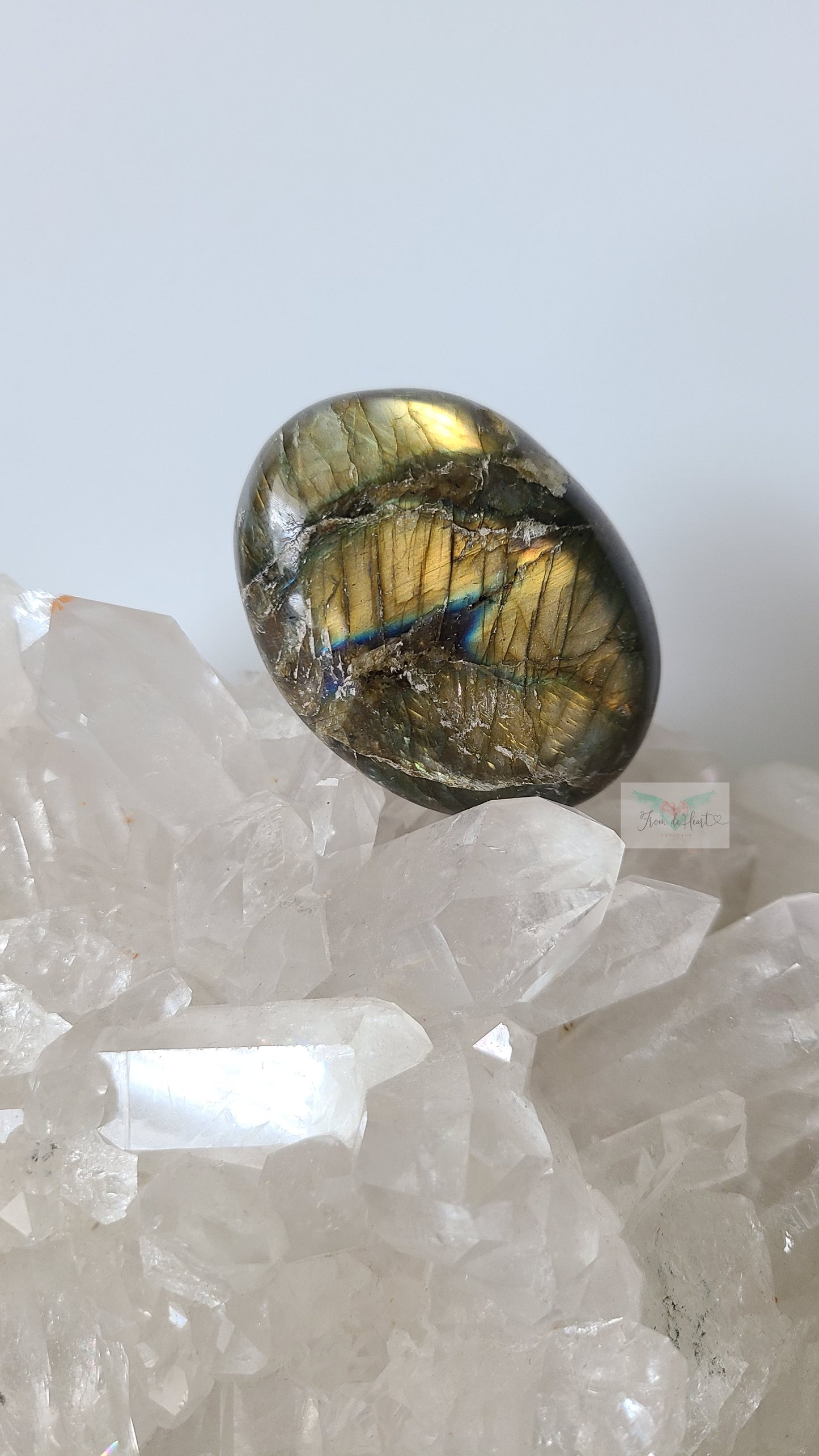 Yellow Labradorite Palmstone (SALE)