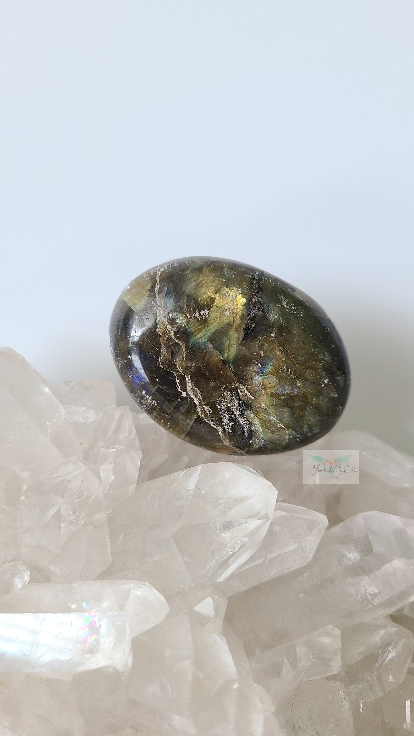 Yellow Labradorite Palmstone (SALE)