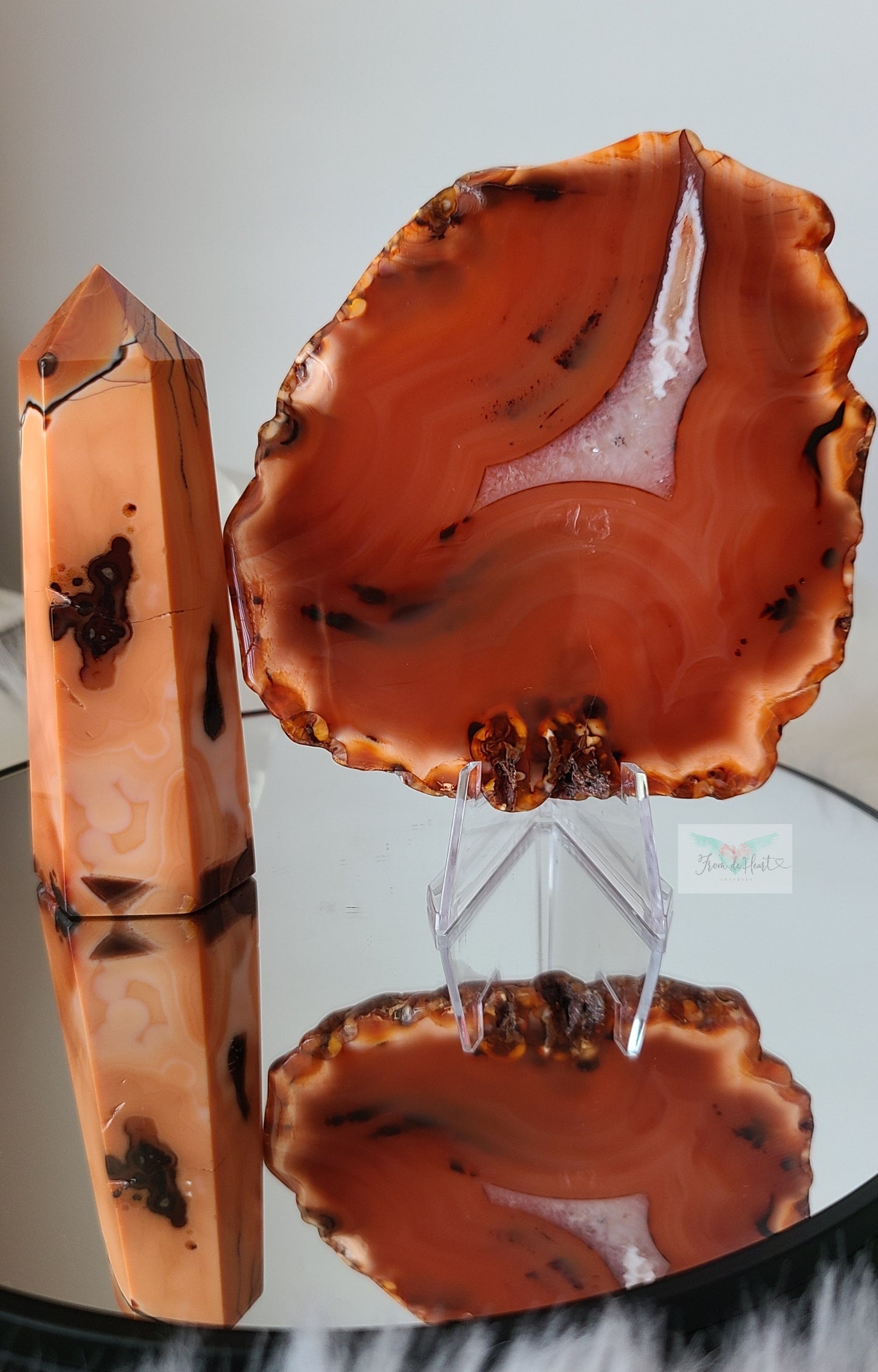 Carnelian Slab and Tower Pair (SALE)