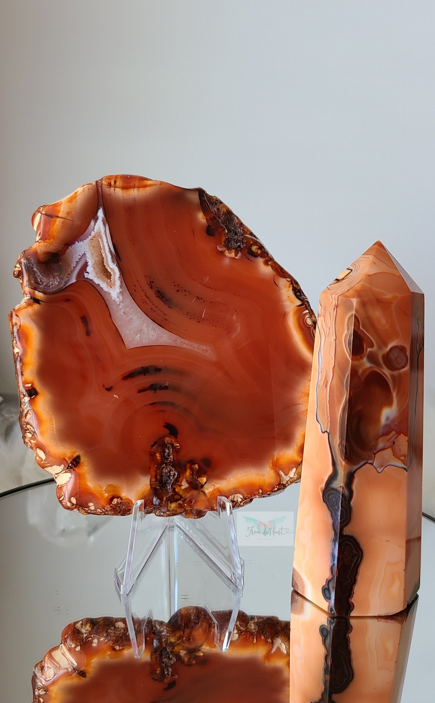 Carnelian Slab and Tower Pair (SALE)