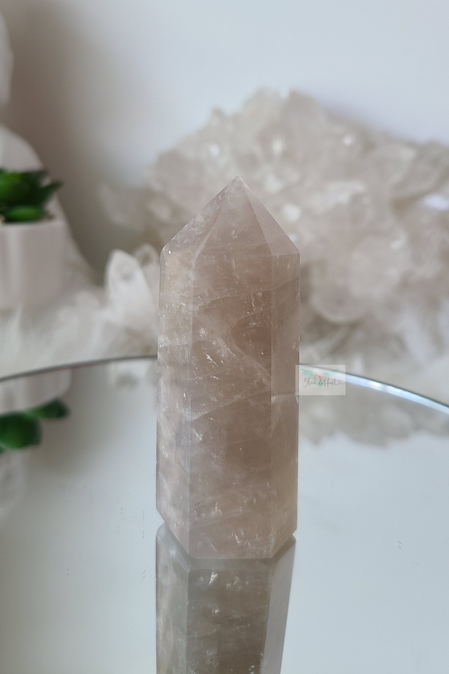 Blue Rose Quartz Tower (A)