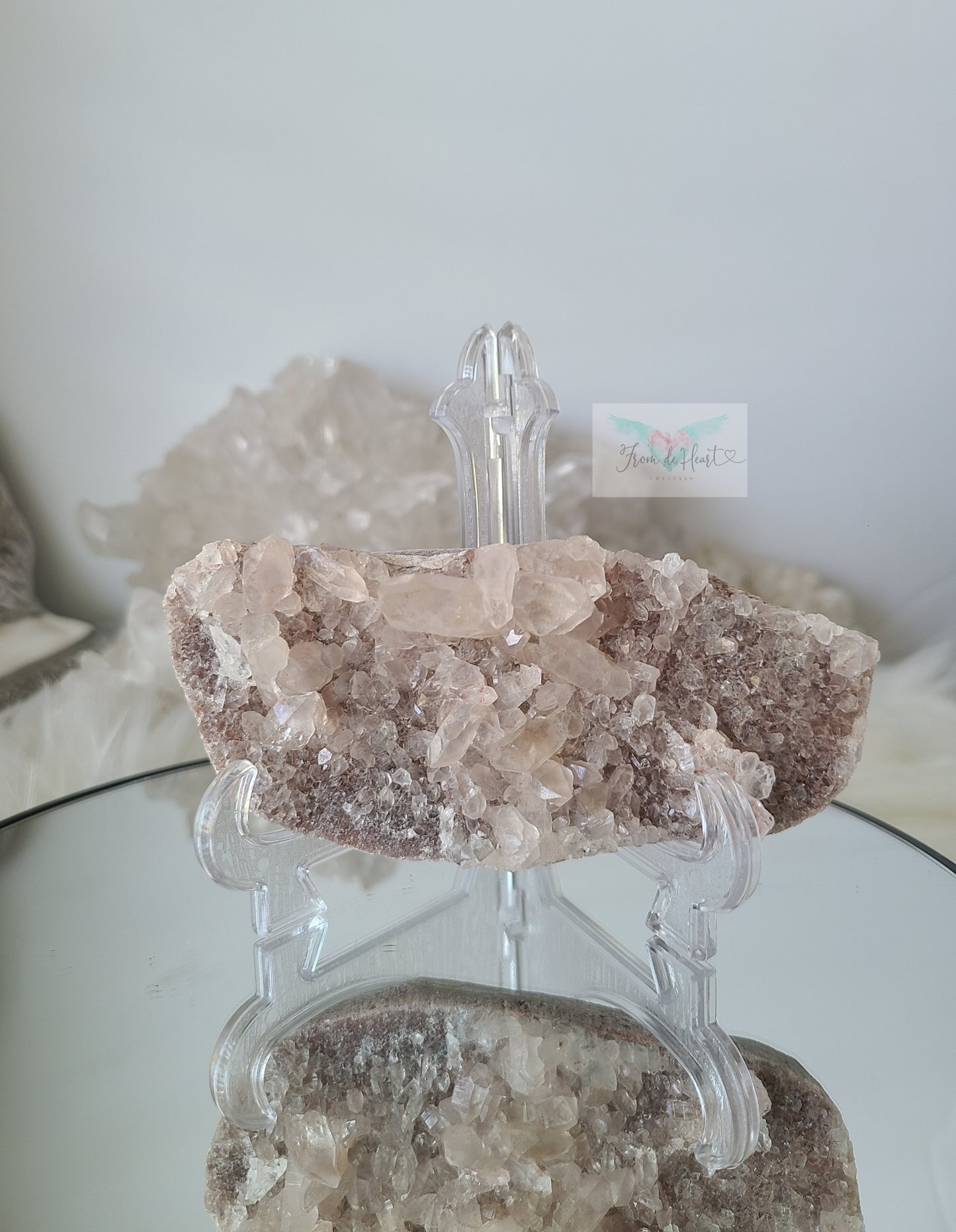 Pink Samadhi Himalayan Quartz Cluster