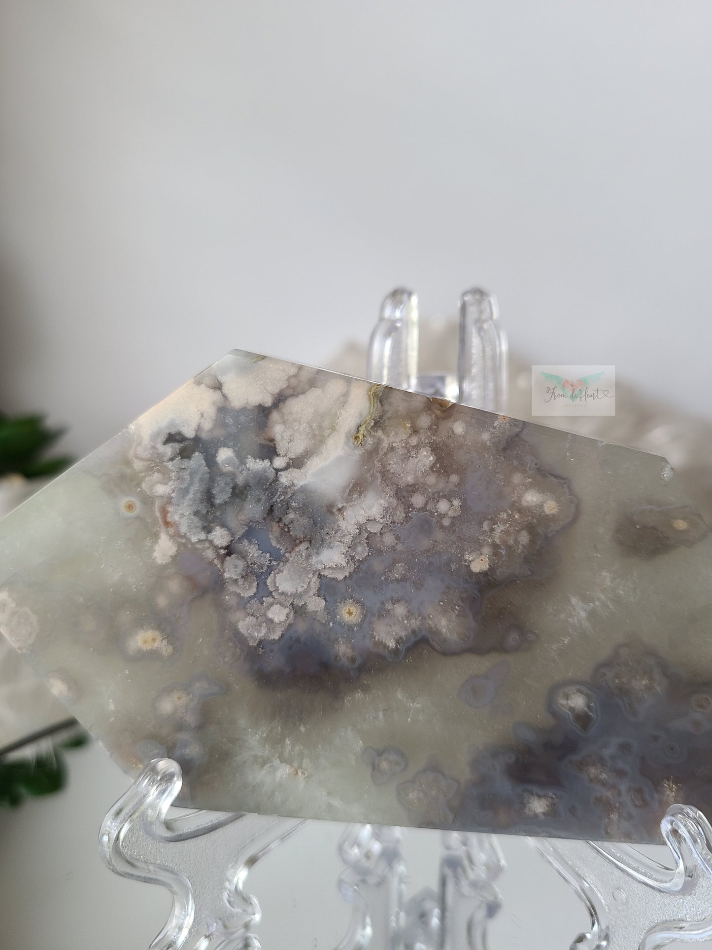 Chlorite Quartz Flower Agate Slab (B) (Rare Find)