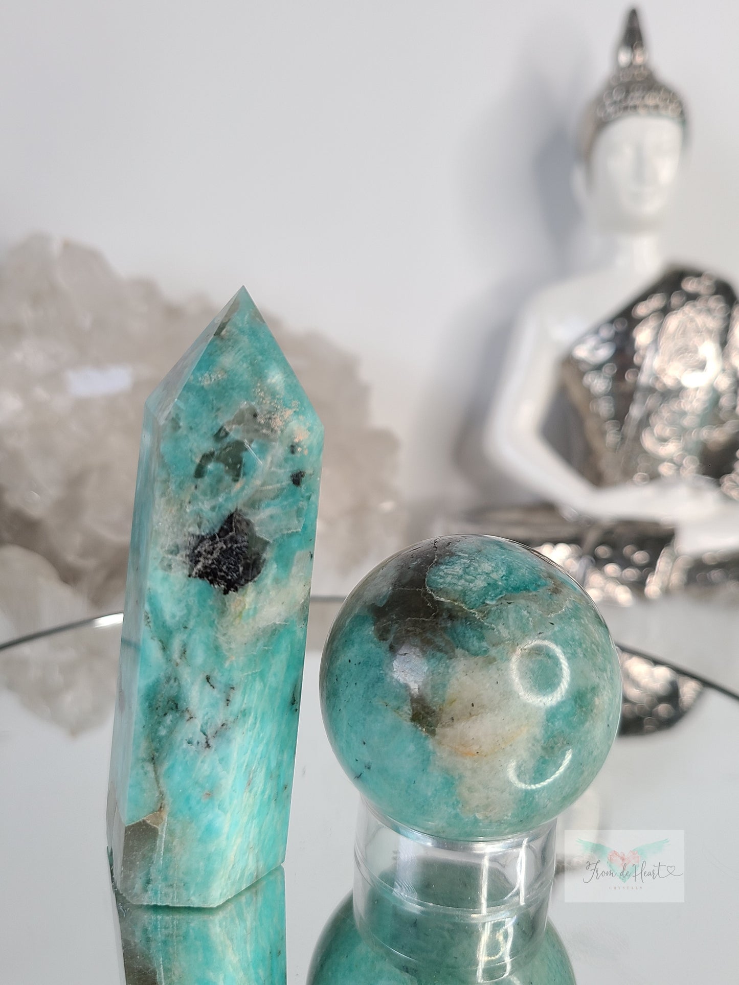 Amazonite Smoky Quartz Pair (SALE)
