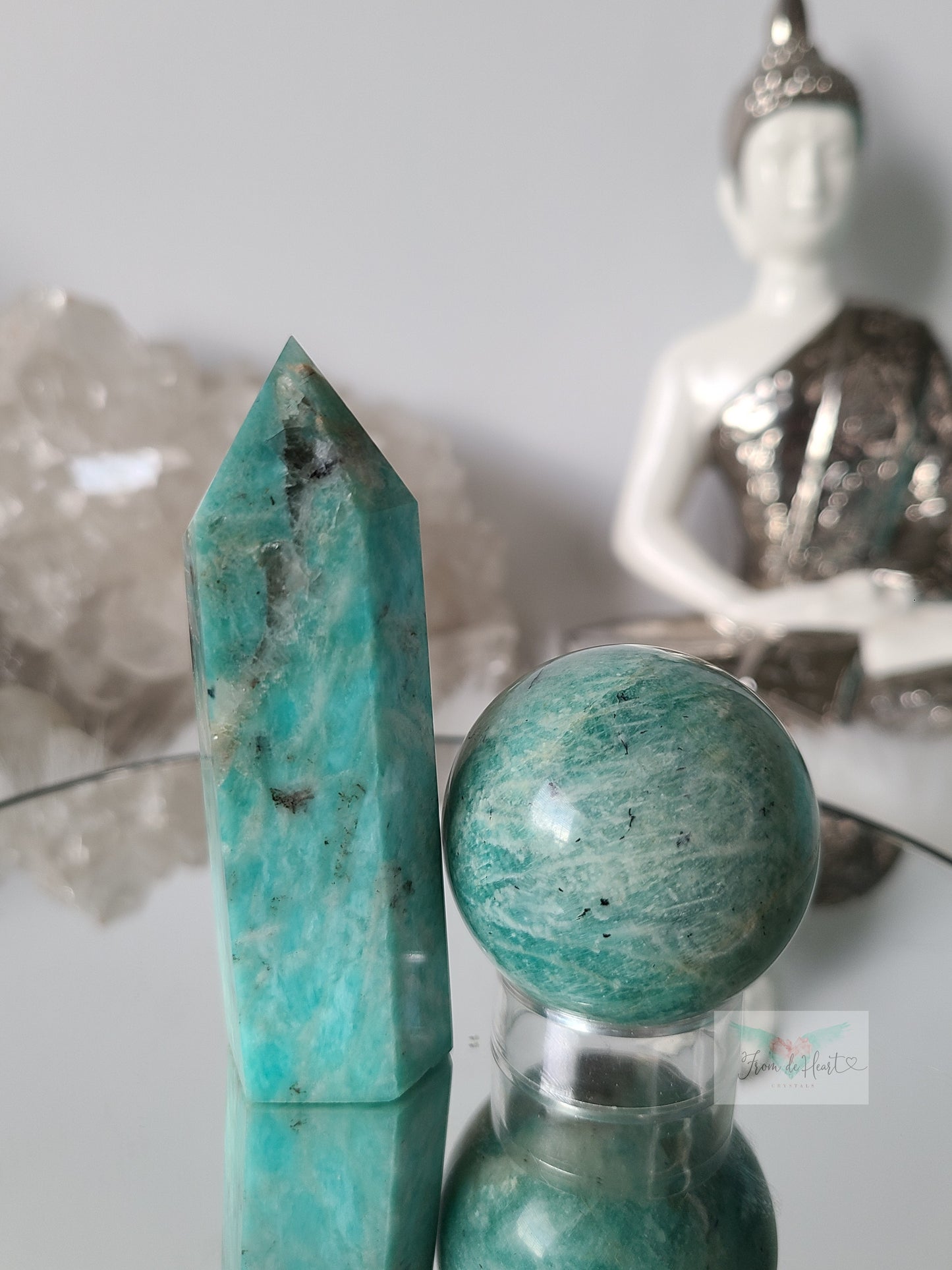Amazonite Smoky Quartz Pair (SALE)
