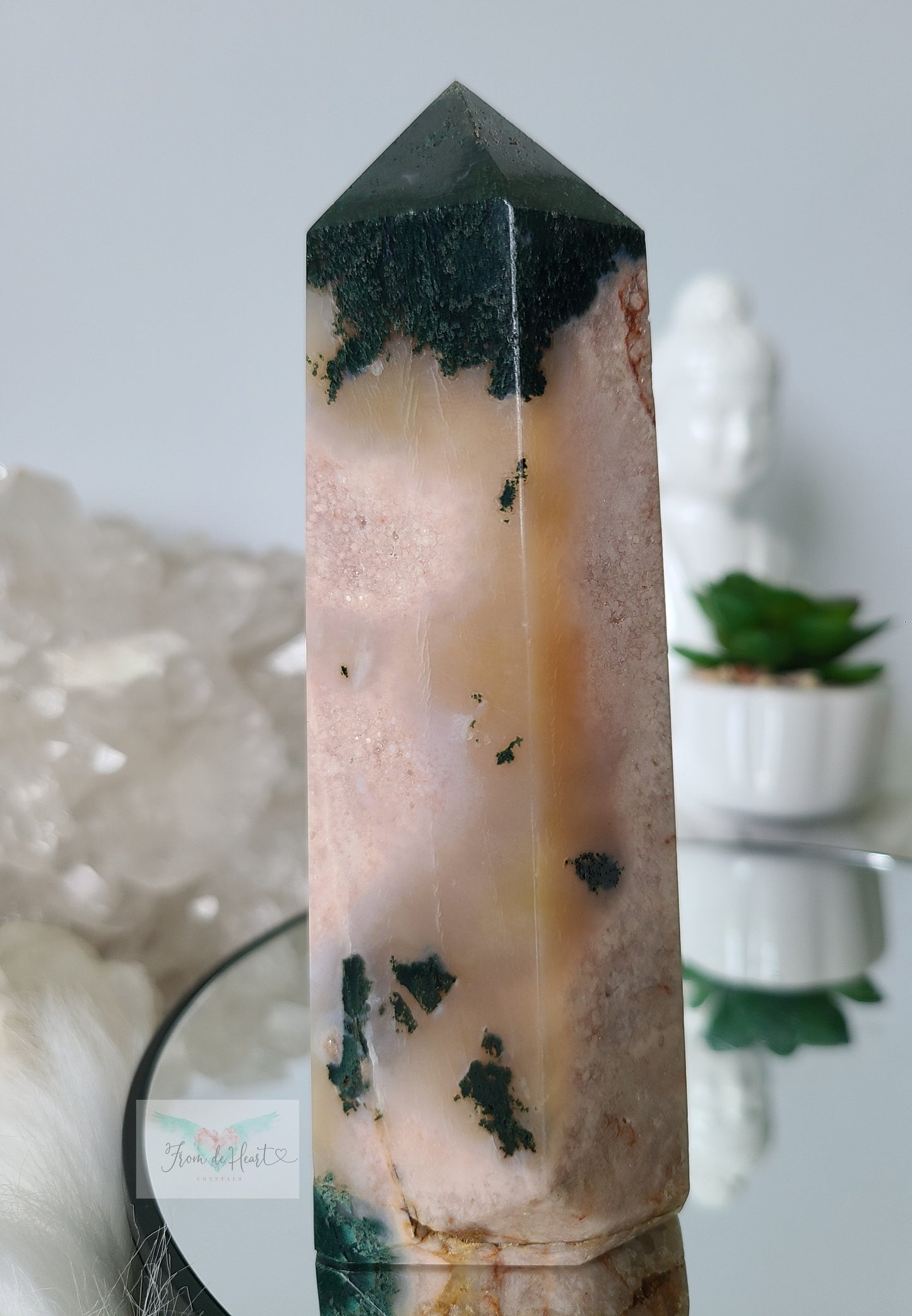 Pink Amethyst Tower with Jasper (Sale)