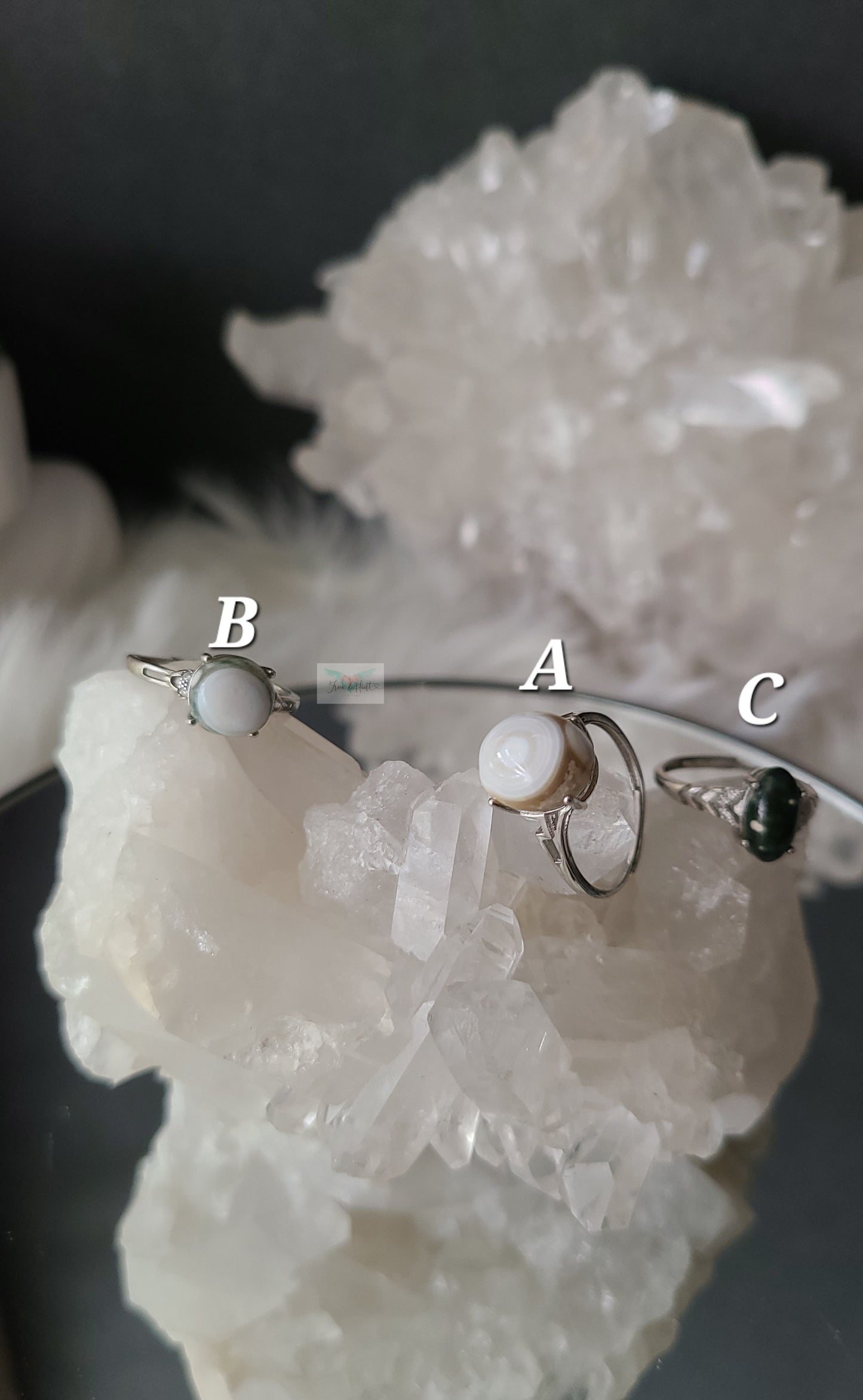 Ocean Jasper Rings 925 Silver (Adjustable)