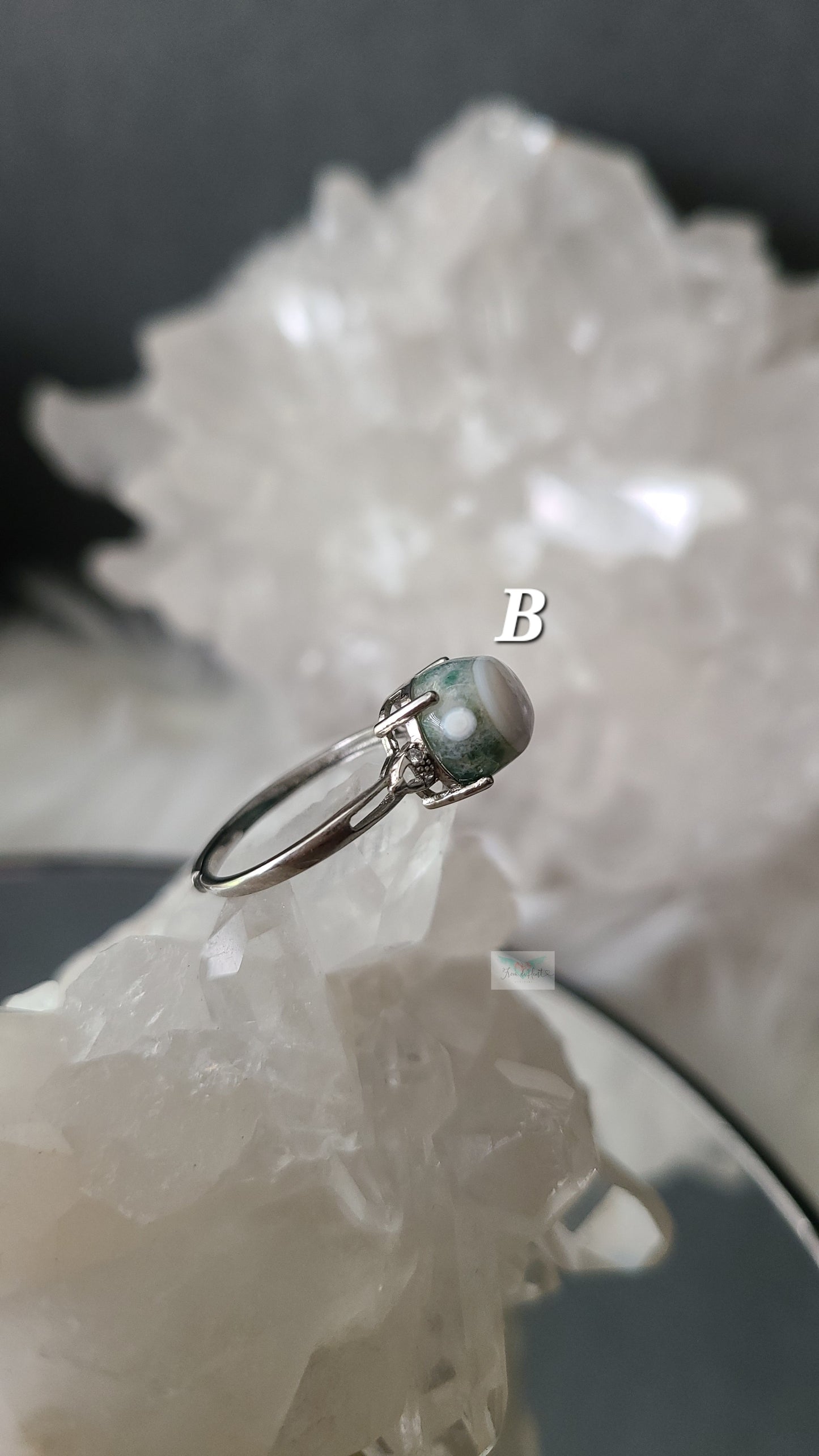 Ocean Jasper Rings 925 Silver (Adjustable)