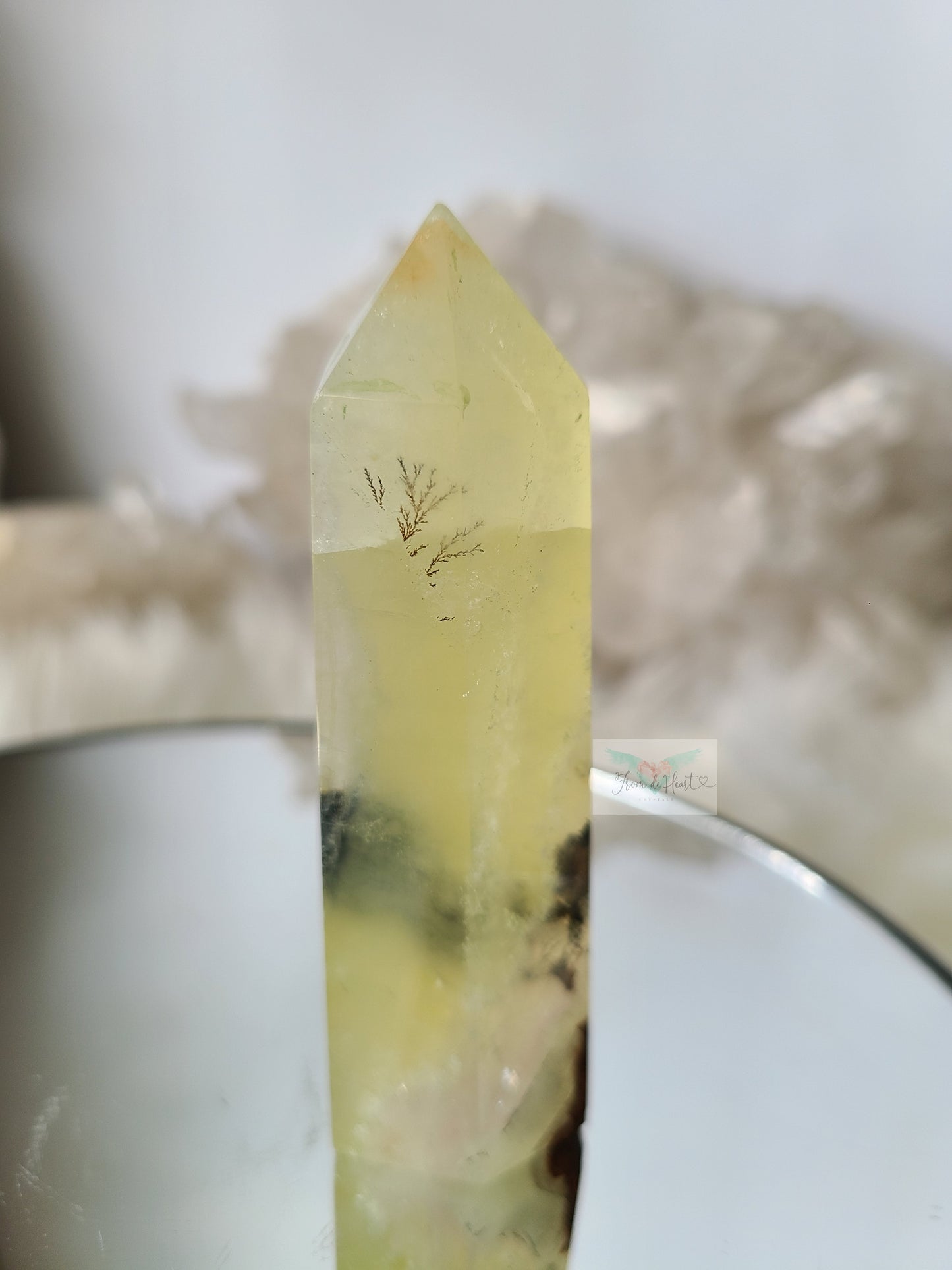 Lemon Yellow Dendritic Fluorite Tower (RARE)