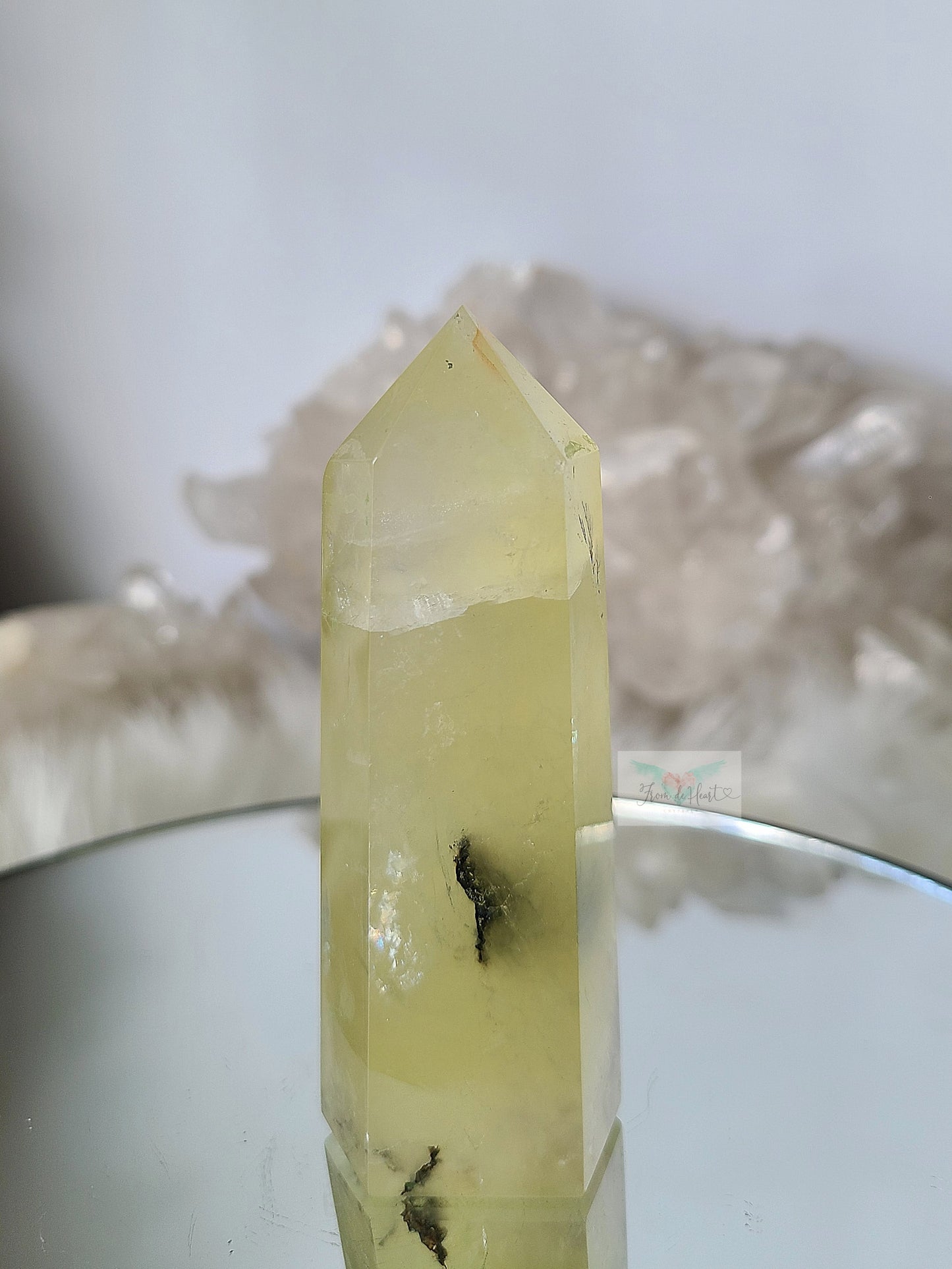 Lemon Yellow Dendritic Fluorite Tower (RARE)