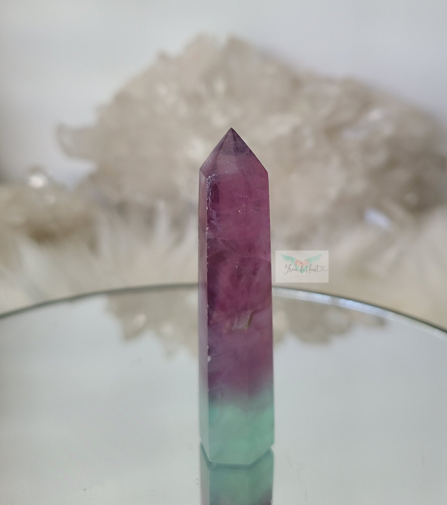 Watermelon Fluorite Tower (C)