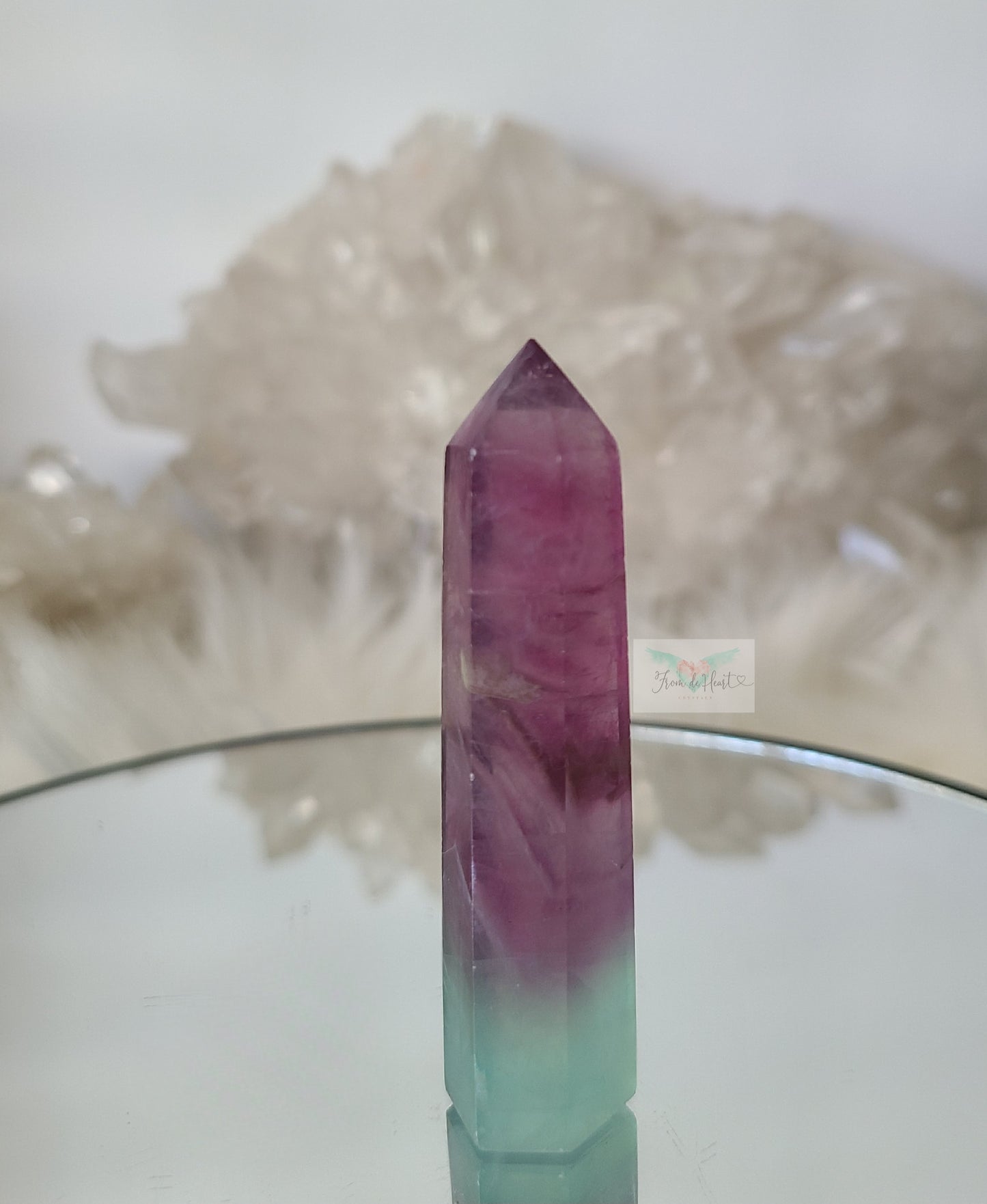 Watermelon Fluorite Tower (C)