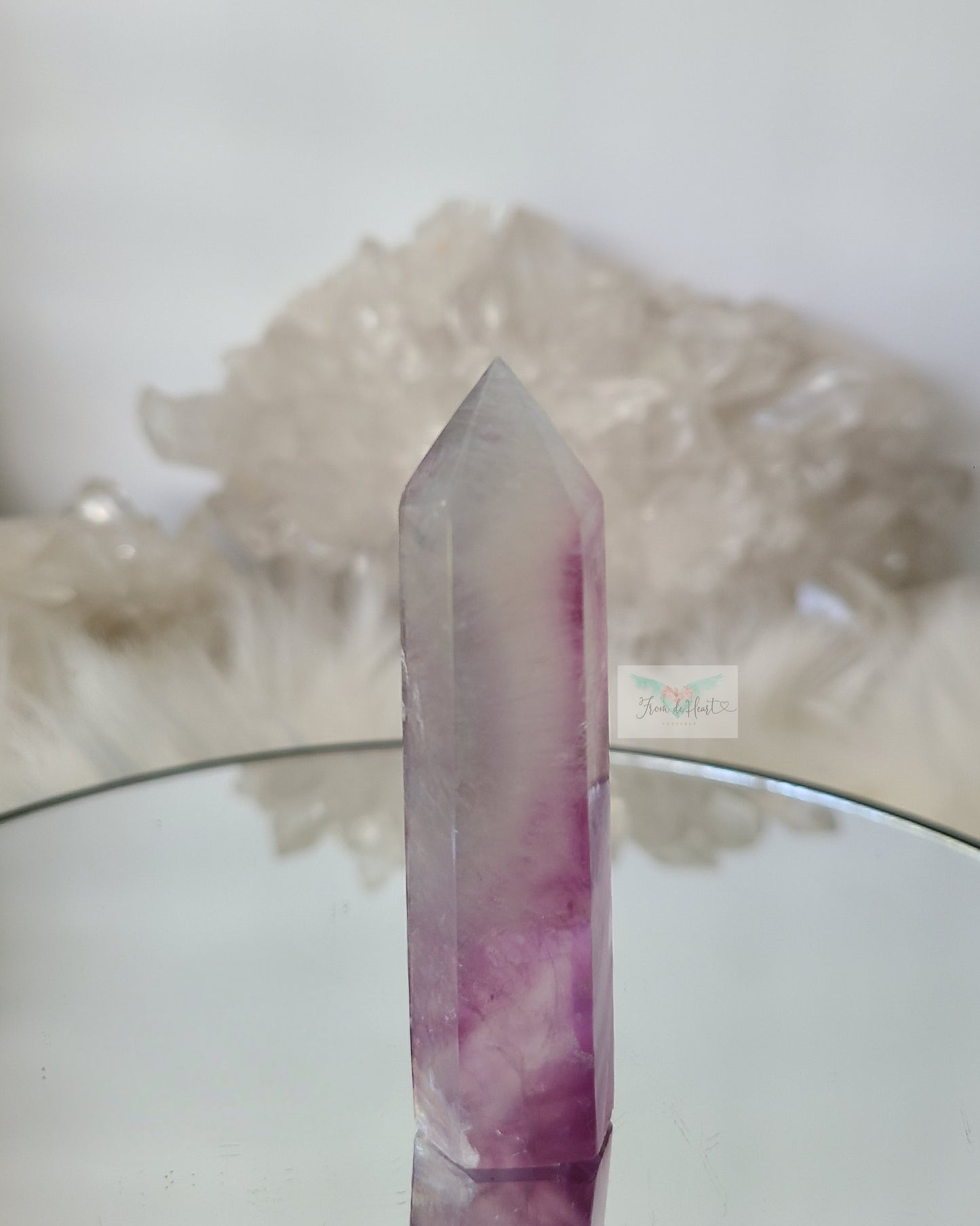 Watermelon Fluorite Tower (B)