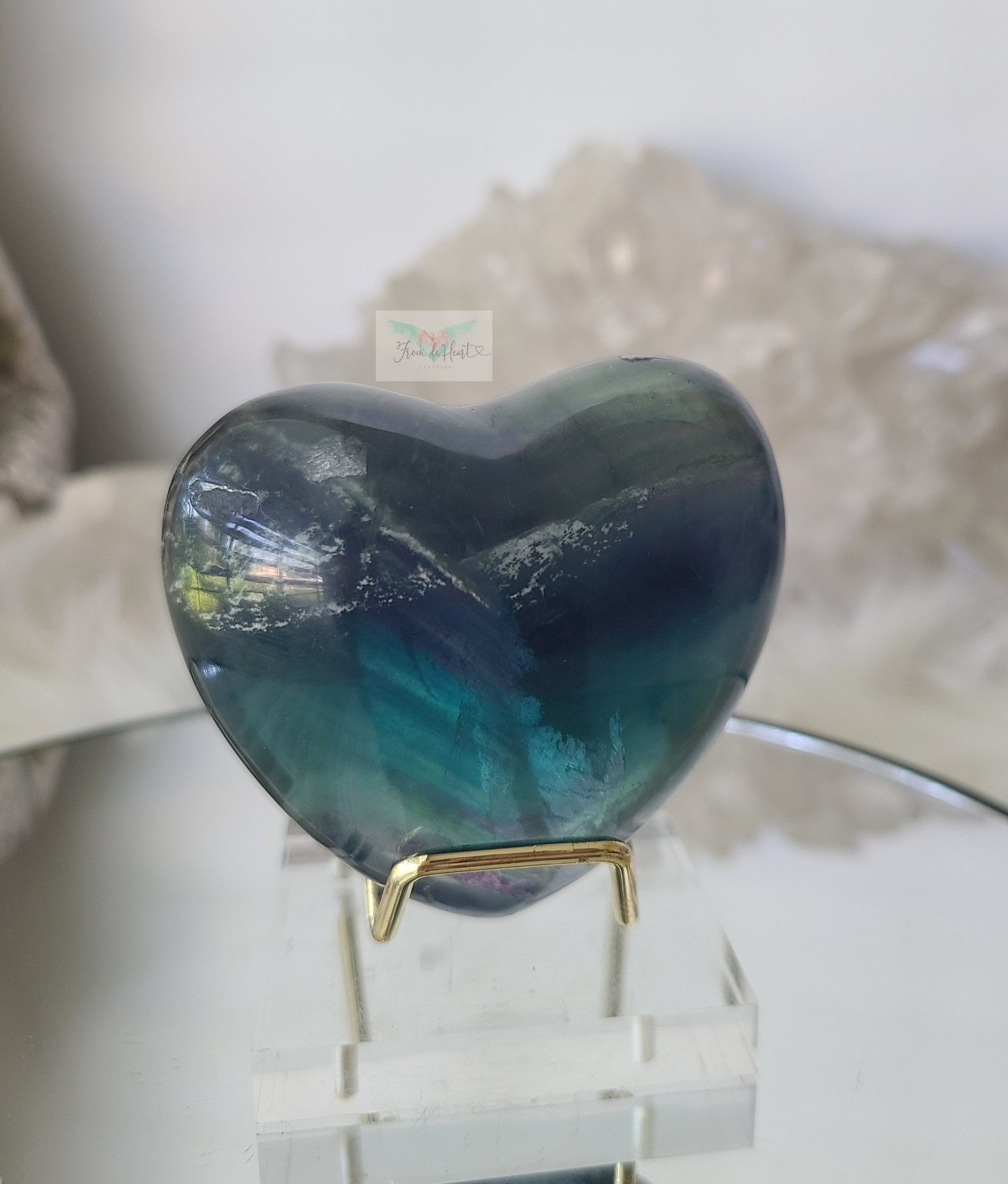 Fluorite Puffy Heart