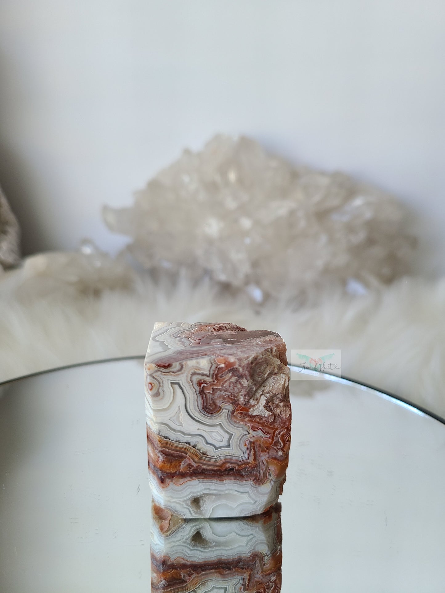 Druzy Geode Red Crazy Lace Agate Freeform