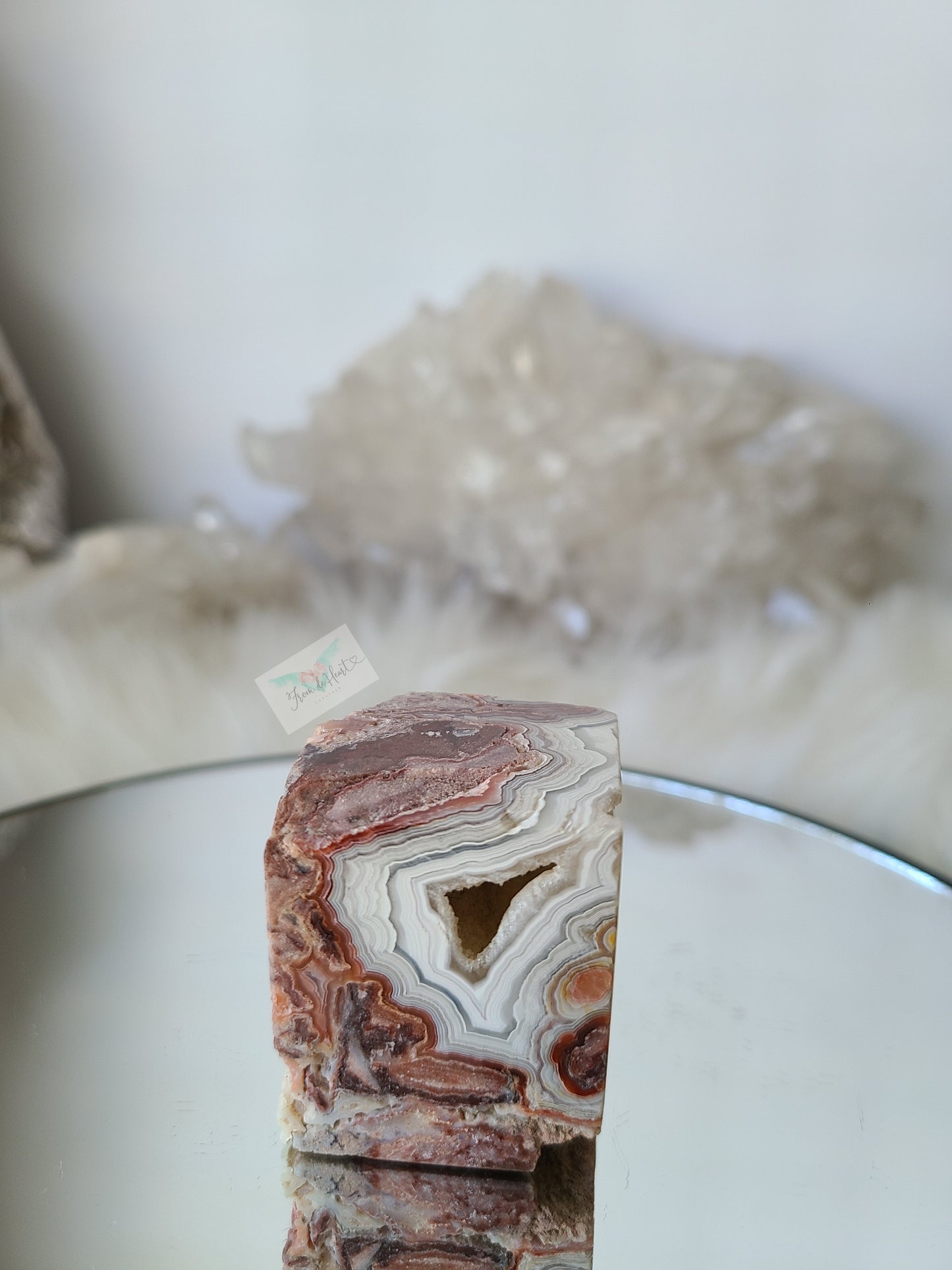 Druzy Geode Red Crazy Lace Agate Freeform