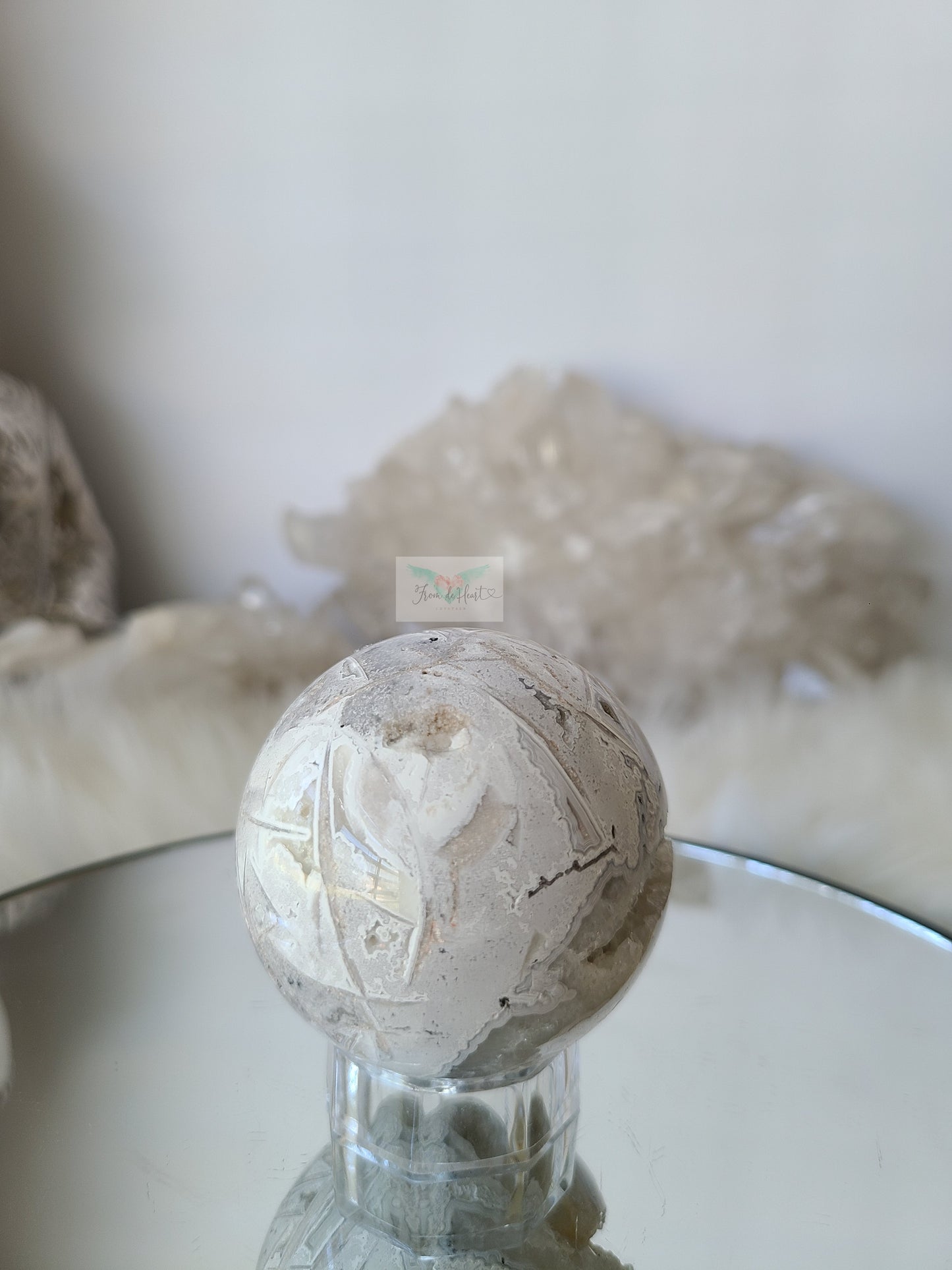 Druzy Crazy Lace Agate Sphere (A)