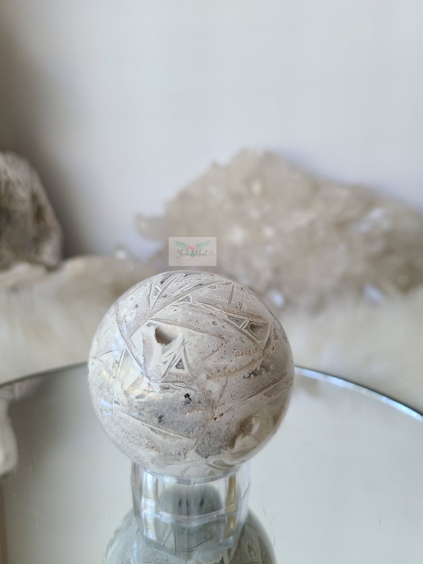 Druzy Crazy Lace Agate Sphere (A)