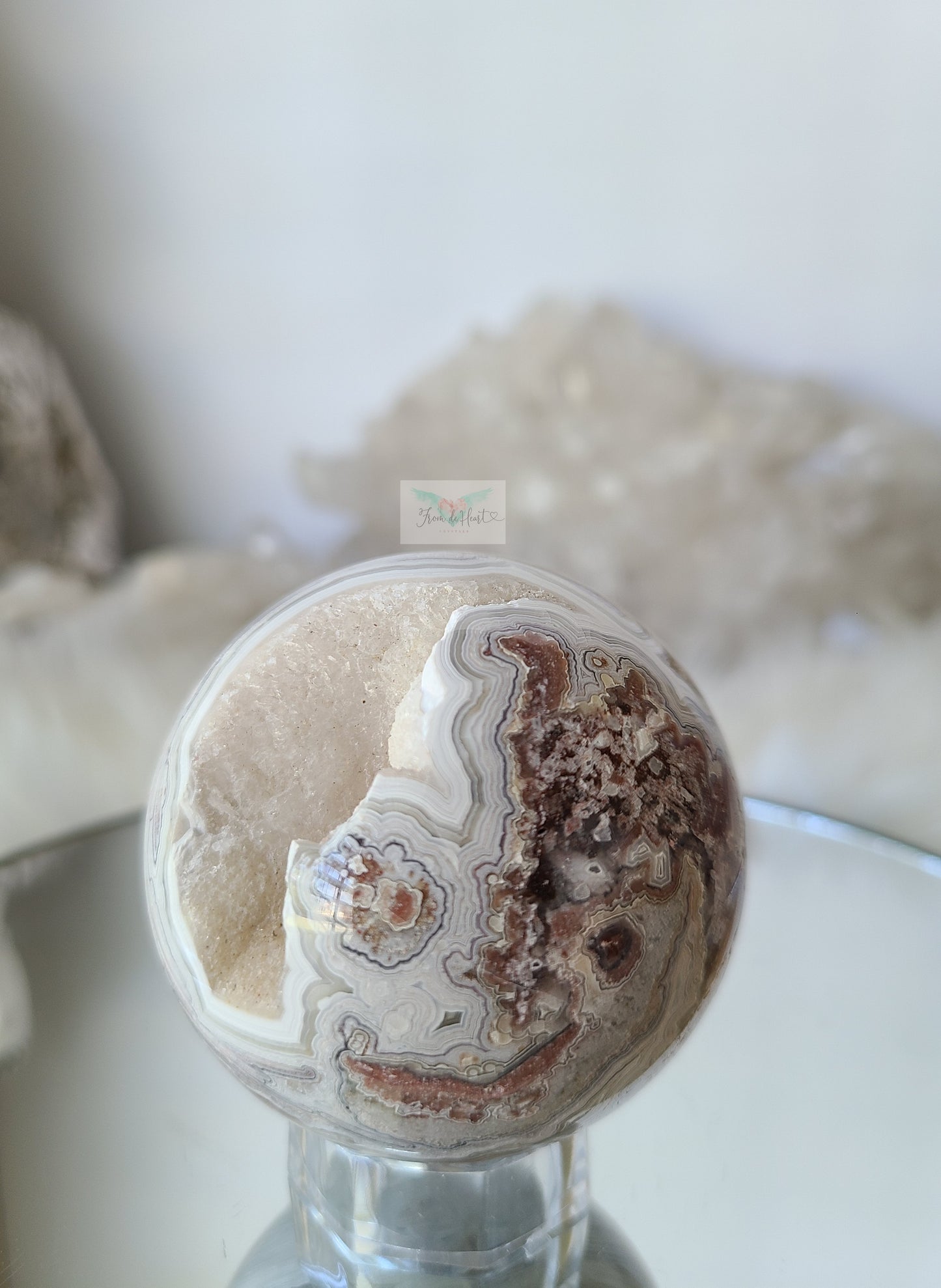 Druzy Crazy Lace Agate Sphere (B)