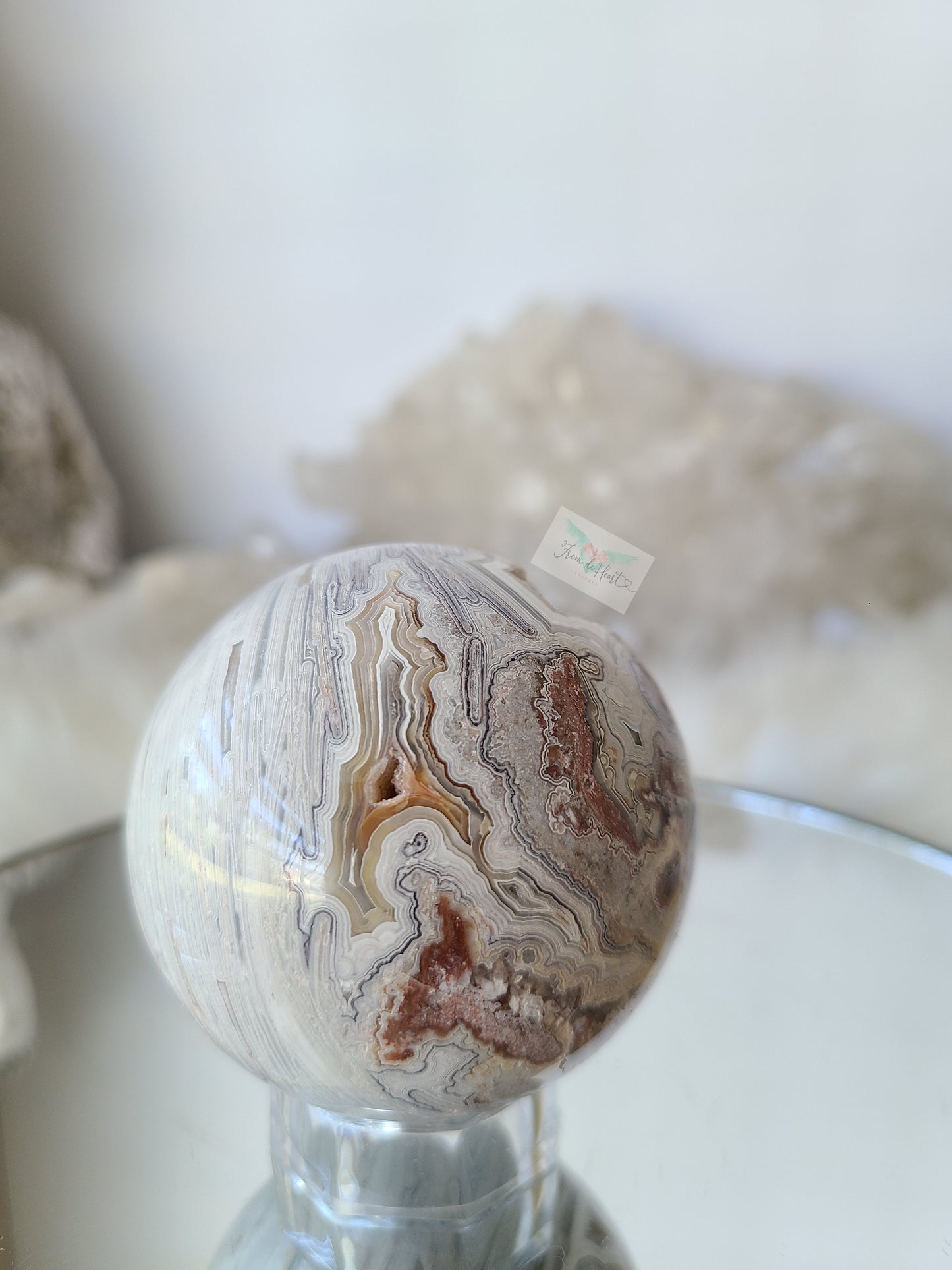 Druzy Crazy Lace Agate Sphere (B)