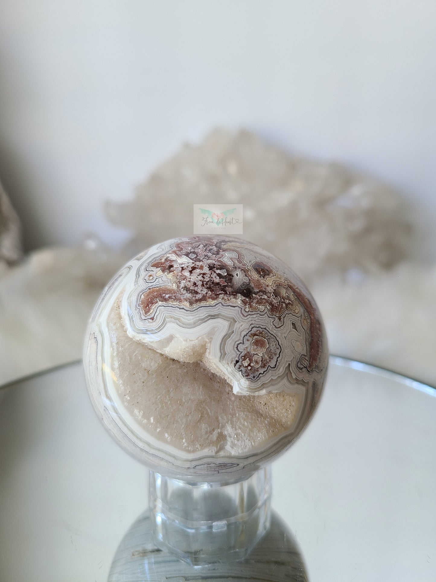 Druzy Crazy Lace Agate Sphere (B)