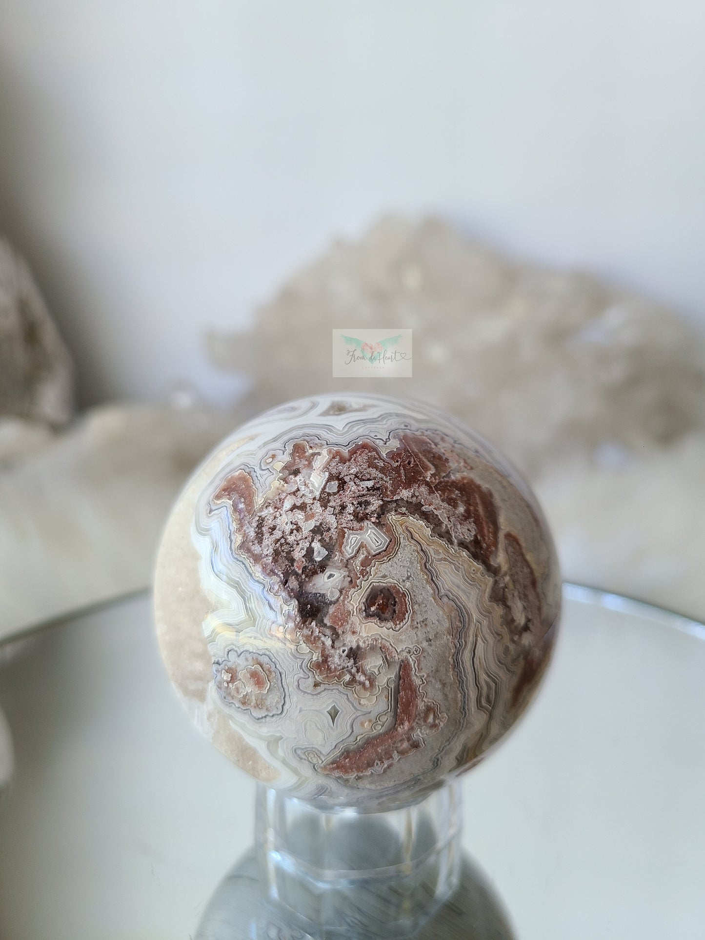 Druzy Crazy Lace Agate Sphere (B)